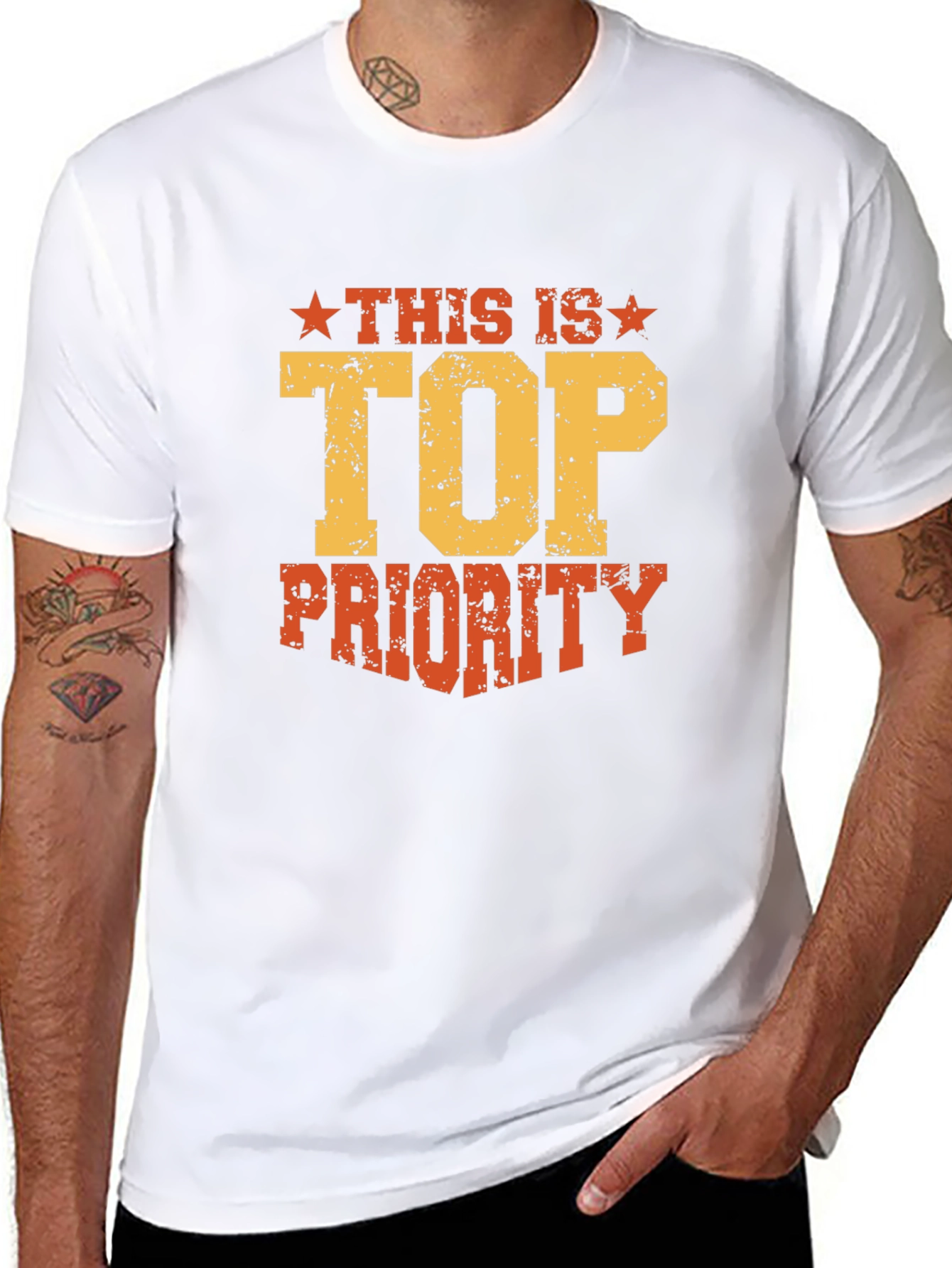 Top Priority Graphic Tee - Black