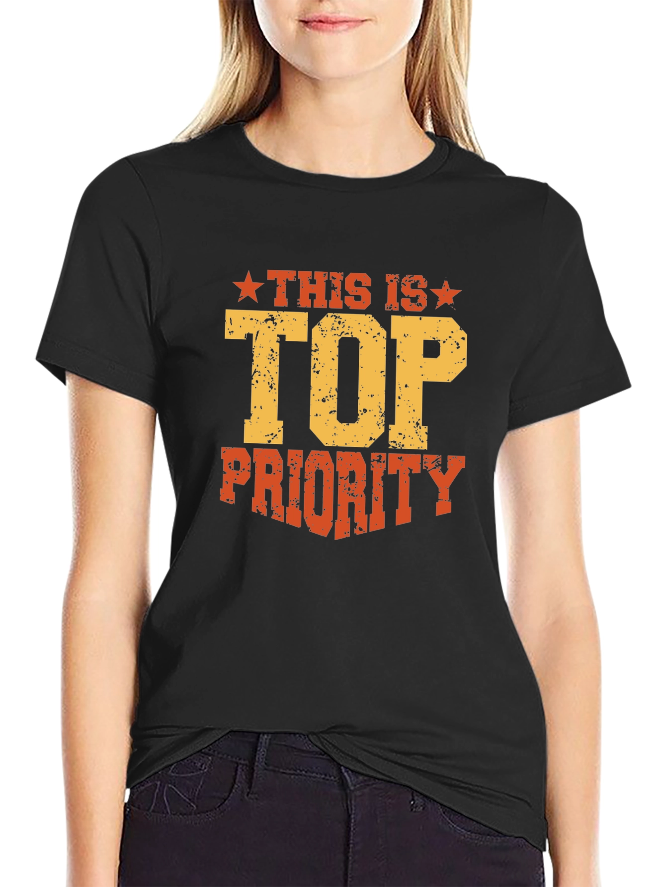 Top Priority Graphic Tee - Black