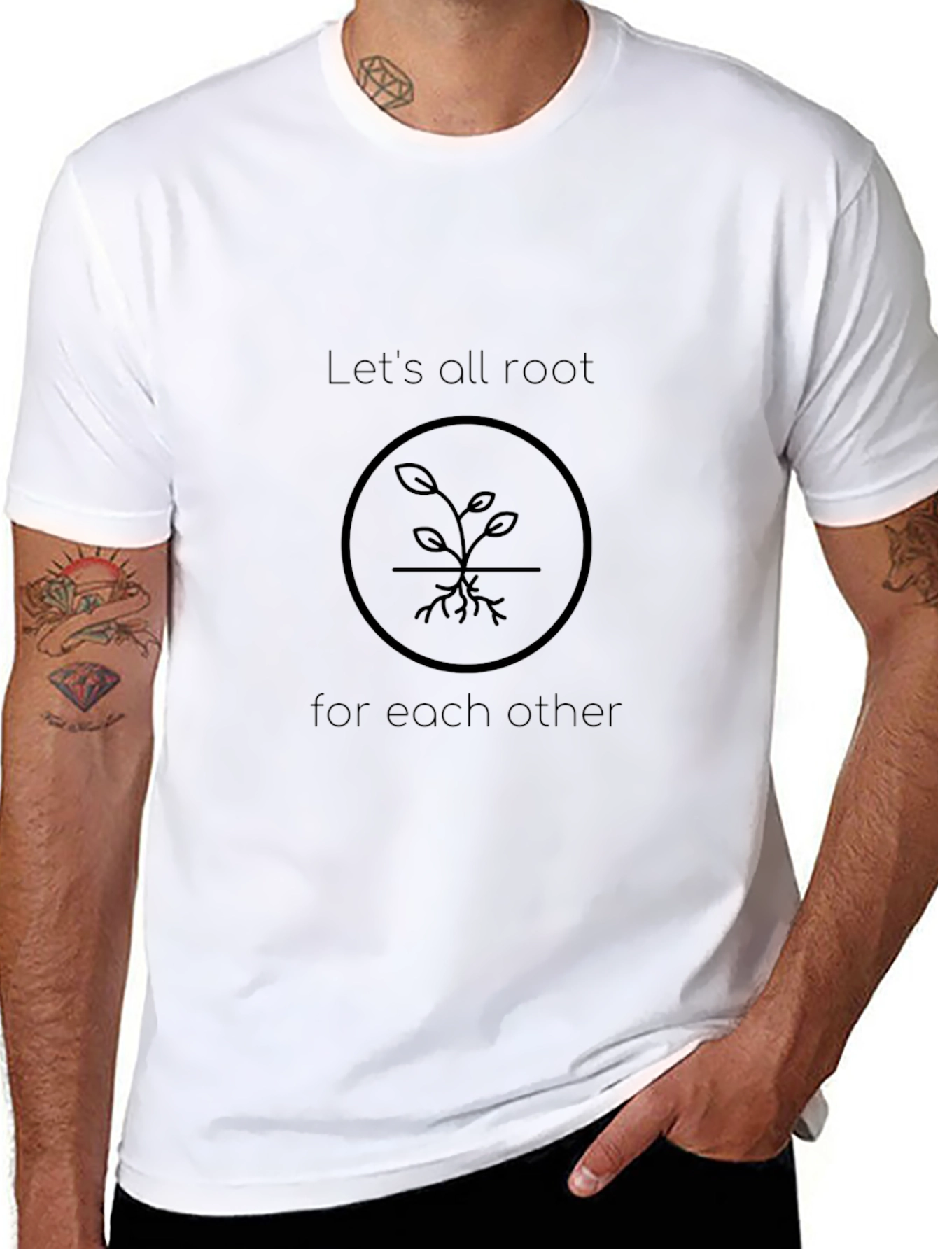 Rooting for Each Other Black T-Shirt