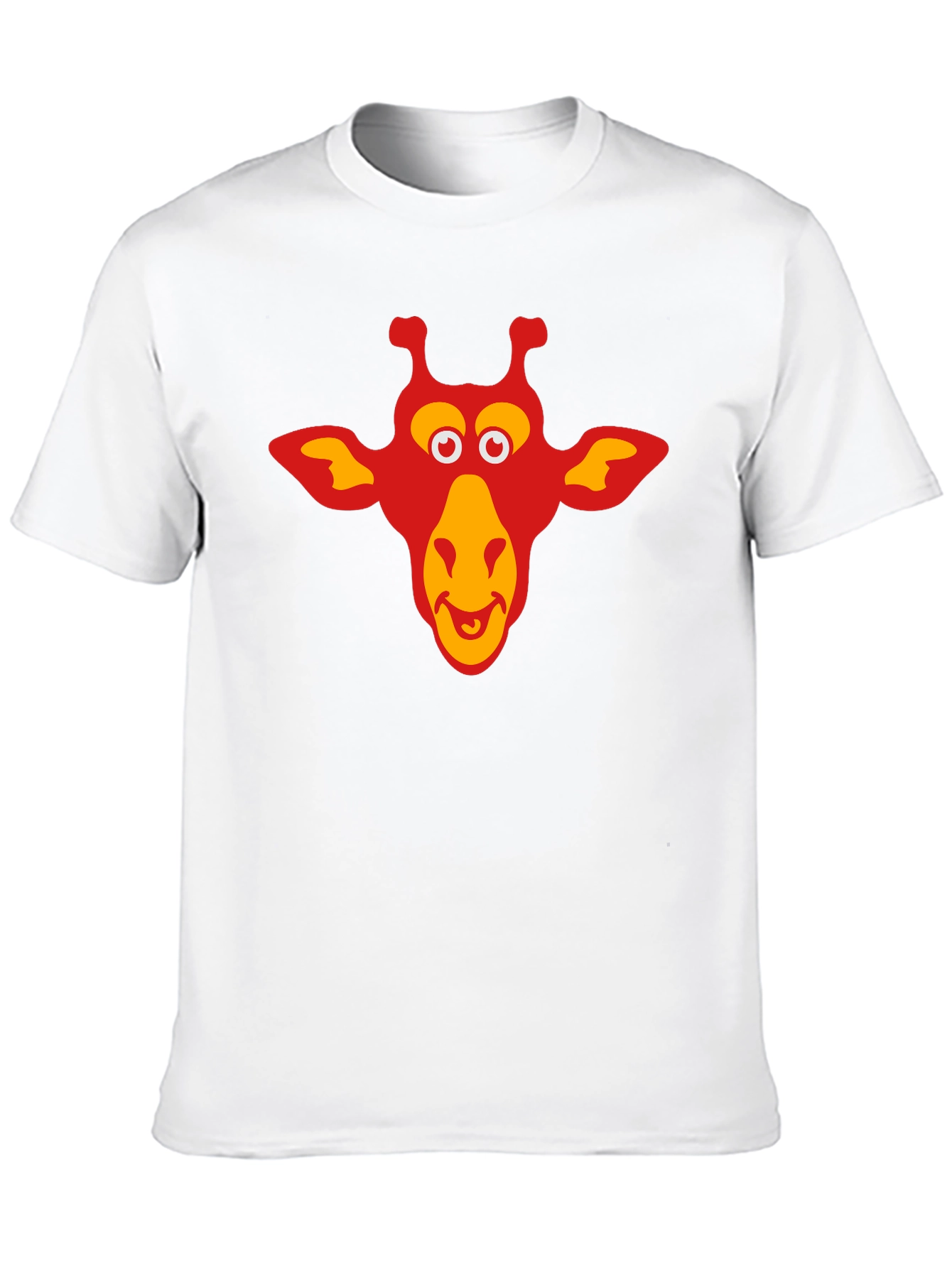 Giraffe Graphic Tee - Black Cotton T-Shirt
