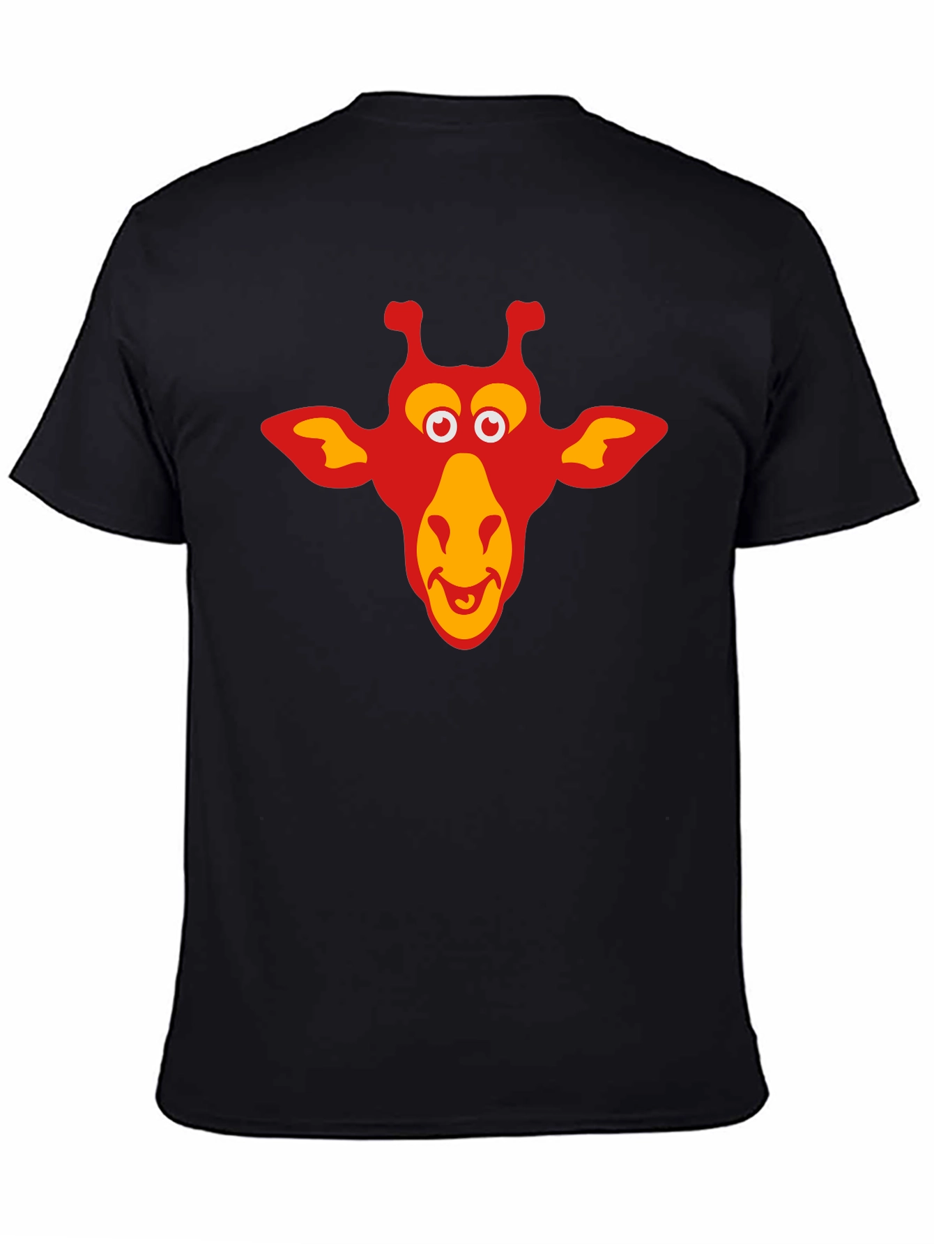 Giraffe Graphic Tee - Black Cotton T-Shirt