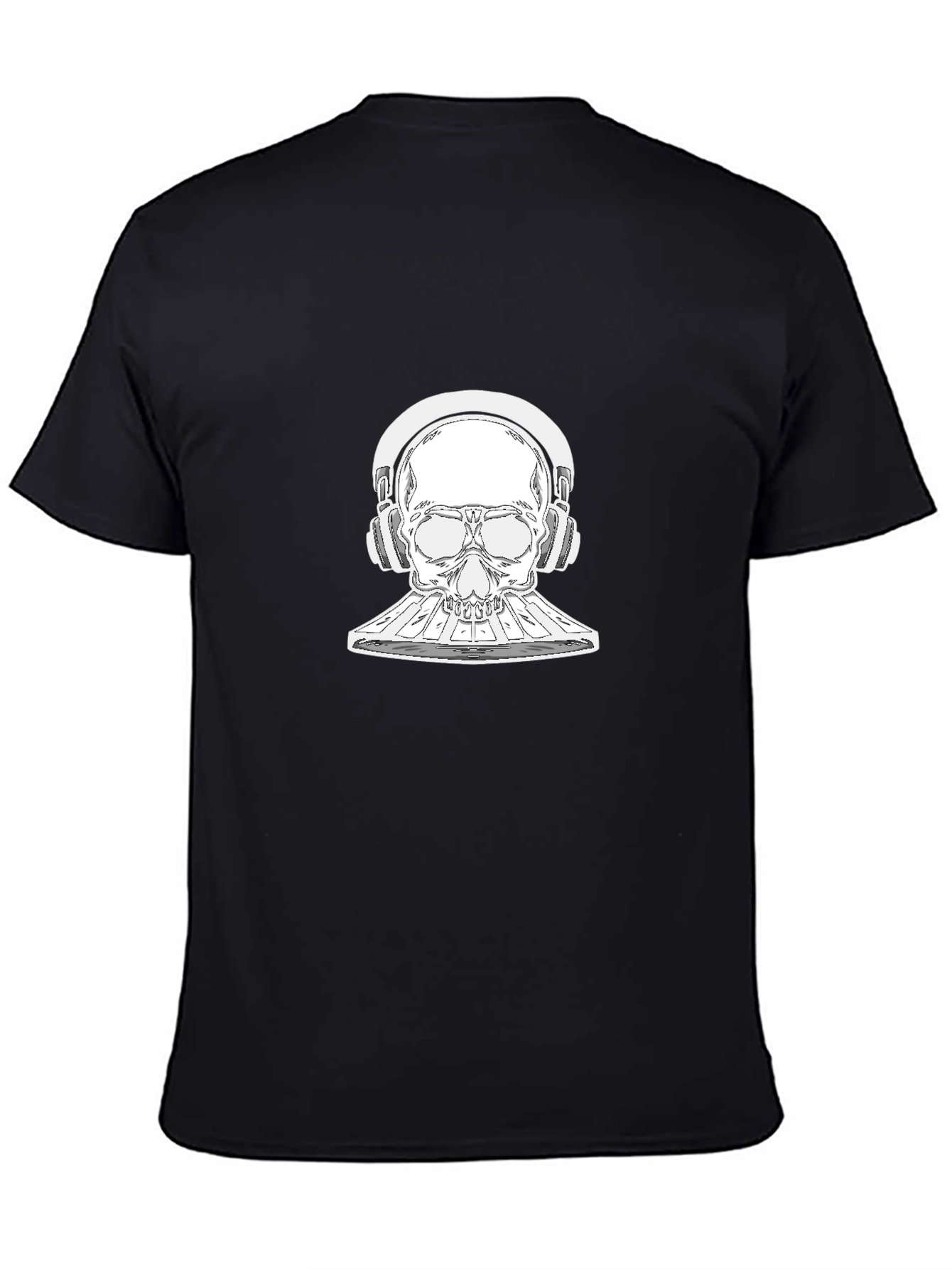 Skull DJ Black T-Shirt - Music Lover Style