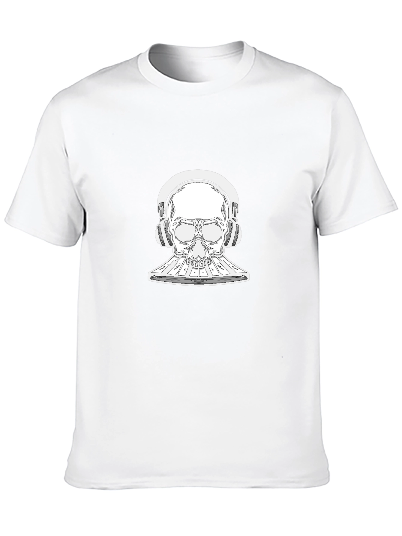 Skull DJ Black T-Shirt - Music Lover Style