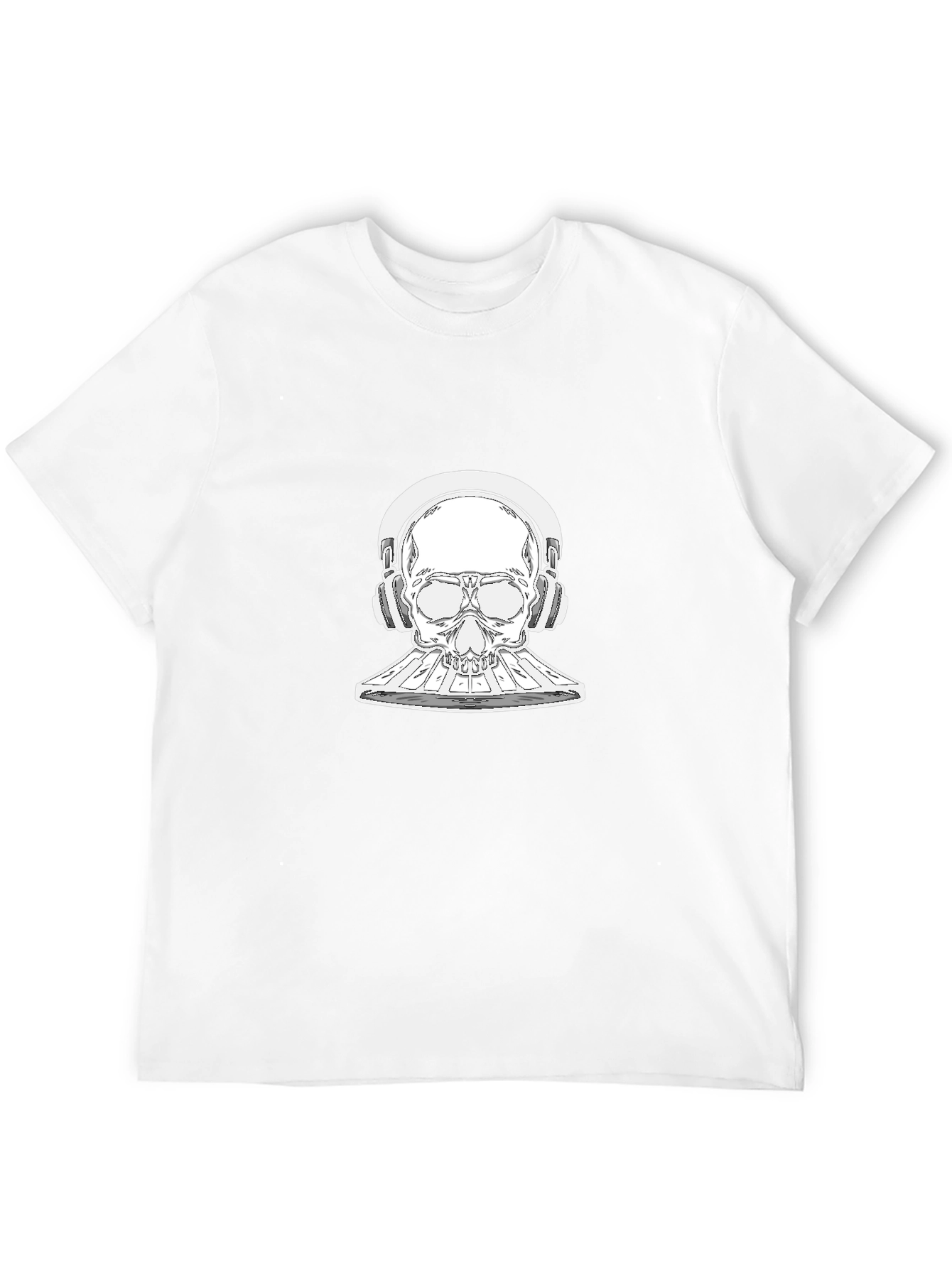 Skull DJ Black T-Shirt - Music Lover Style