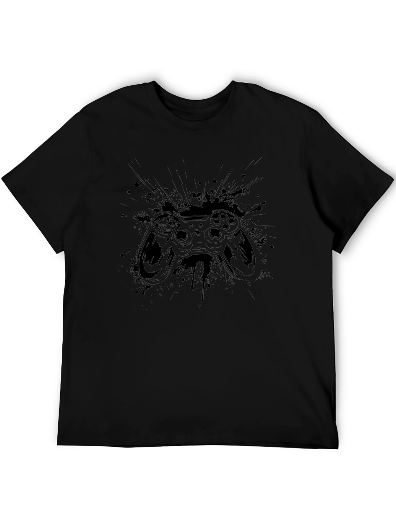 Gaming Controller Graphic Black T-Shirt