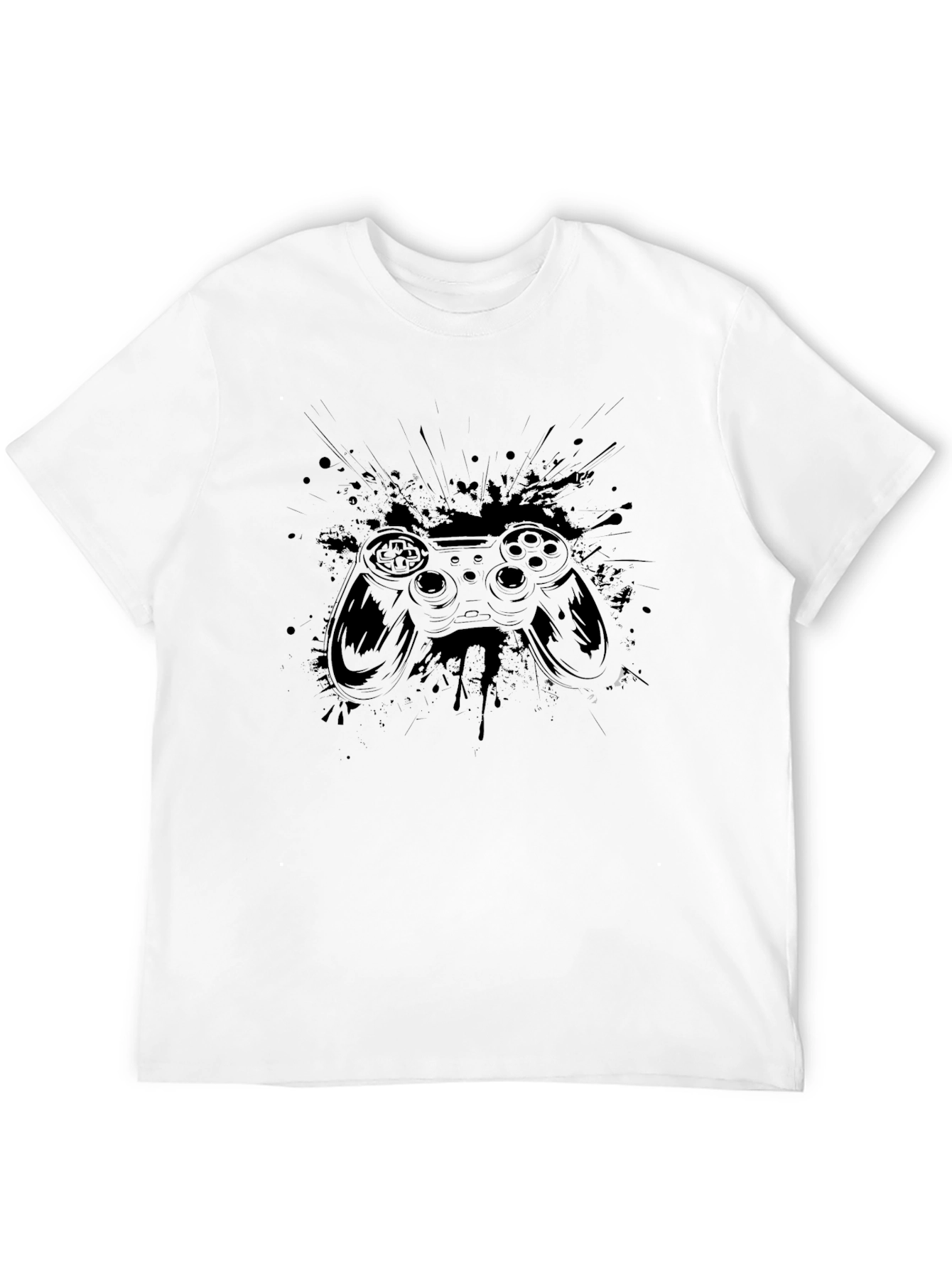 Gaming Controller Graphic Black T-Shirt
