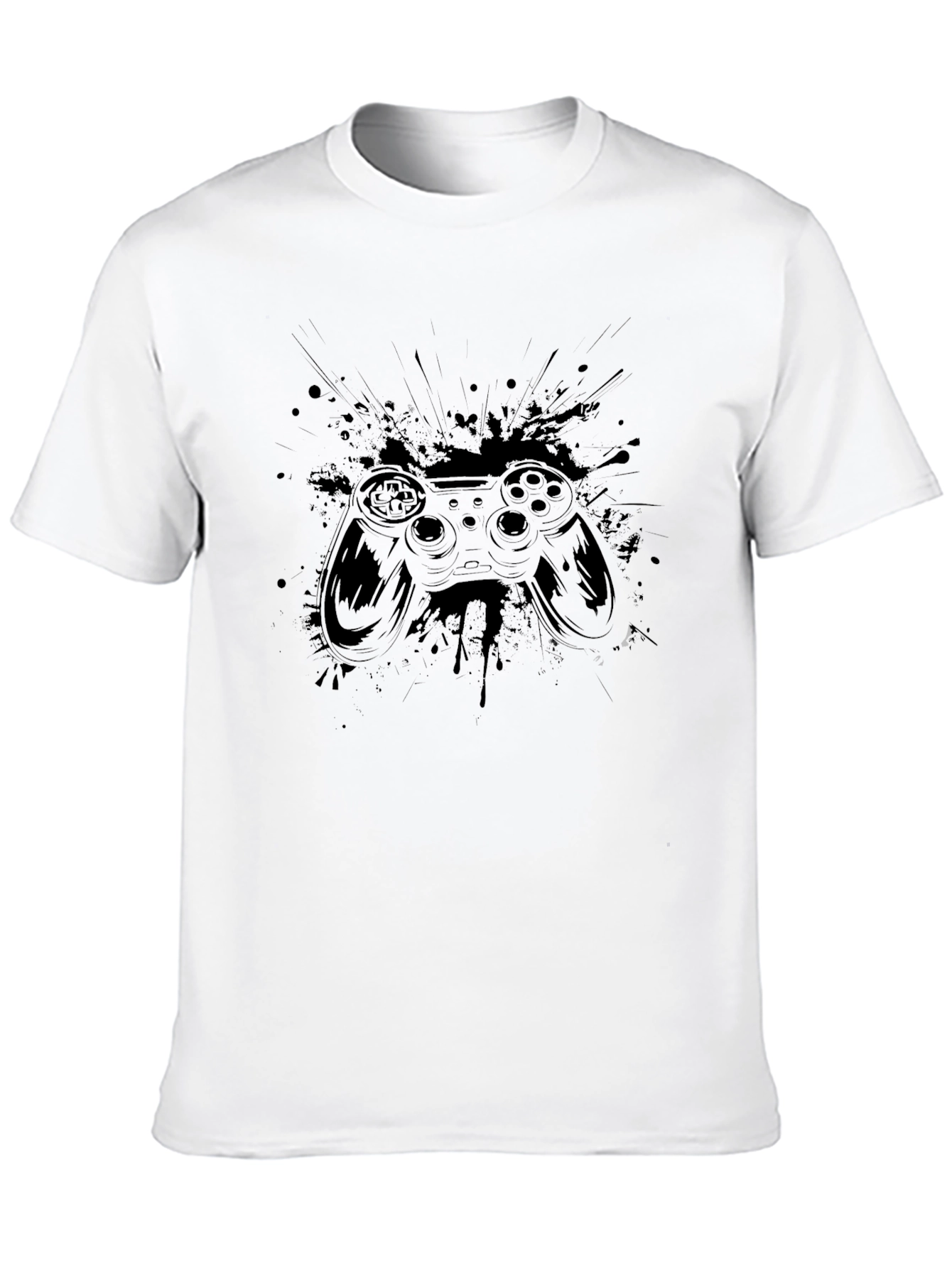 Gaming Controller Graphic Black T-Shirt