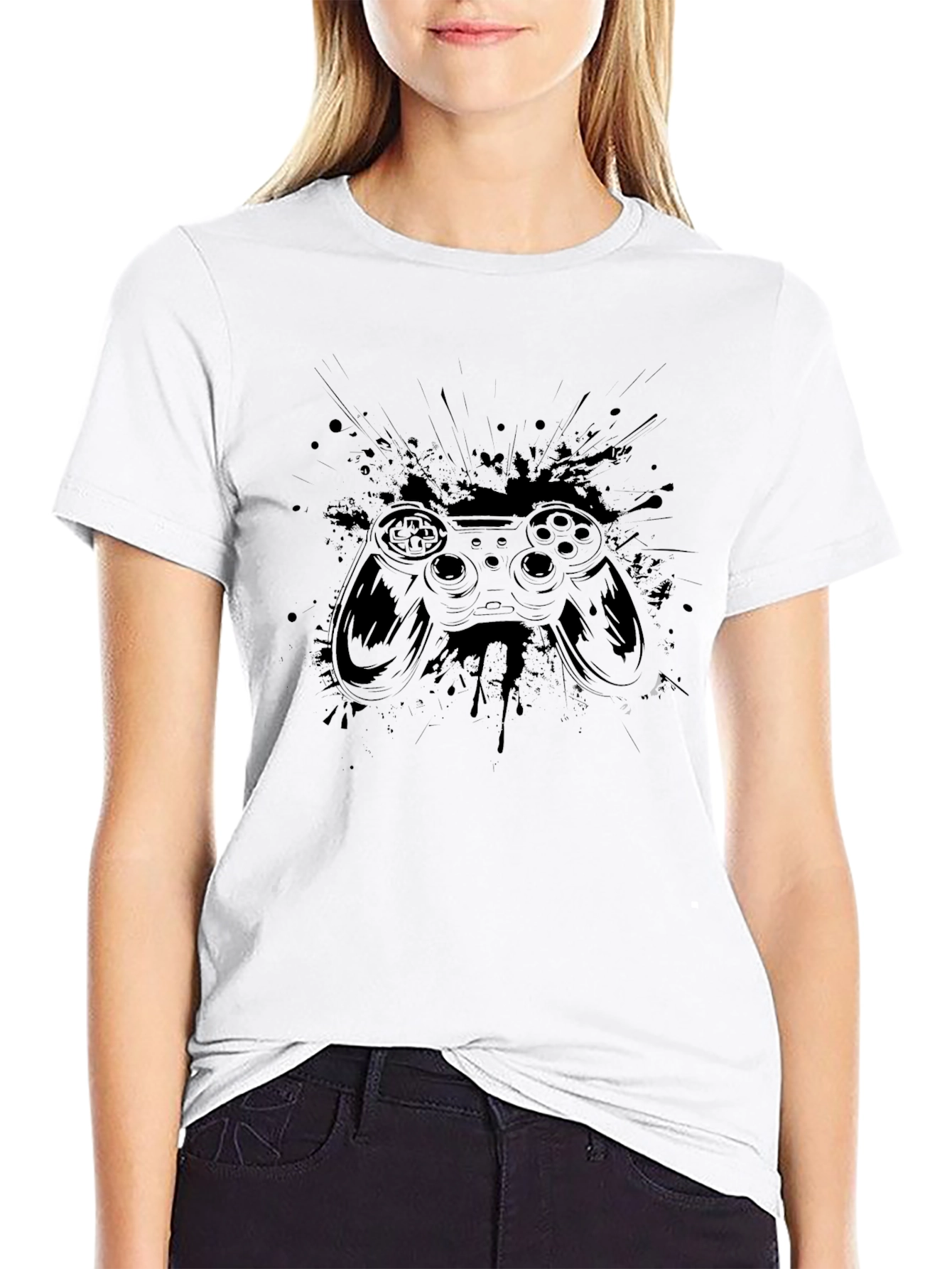 Gaming Controller Graphic Black T-Shirt