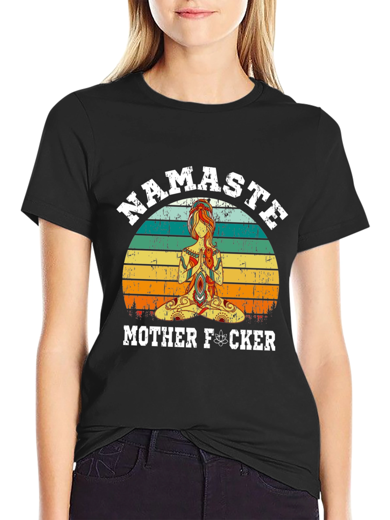 Namaste Mother F*cker Graphic T-Shirt - Yoga Humor