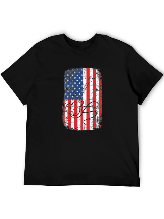 American Flag Guitar T-Shirt