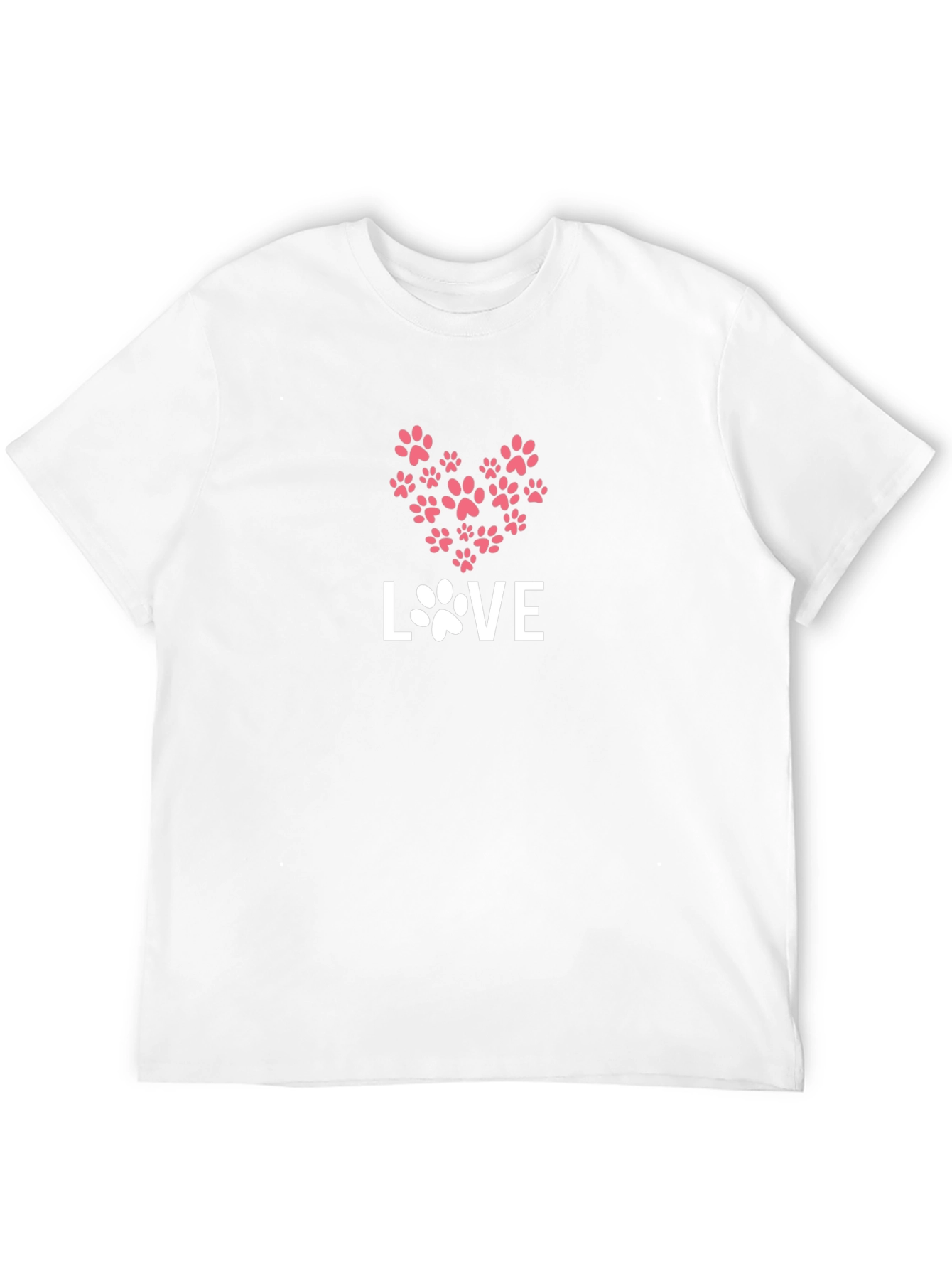 Love Paw Print Heart T-Shirt