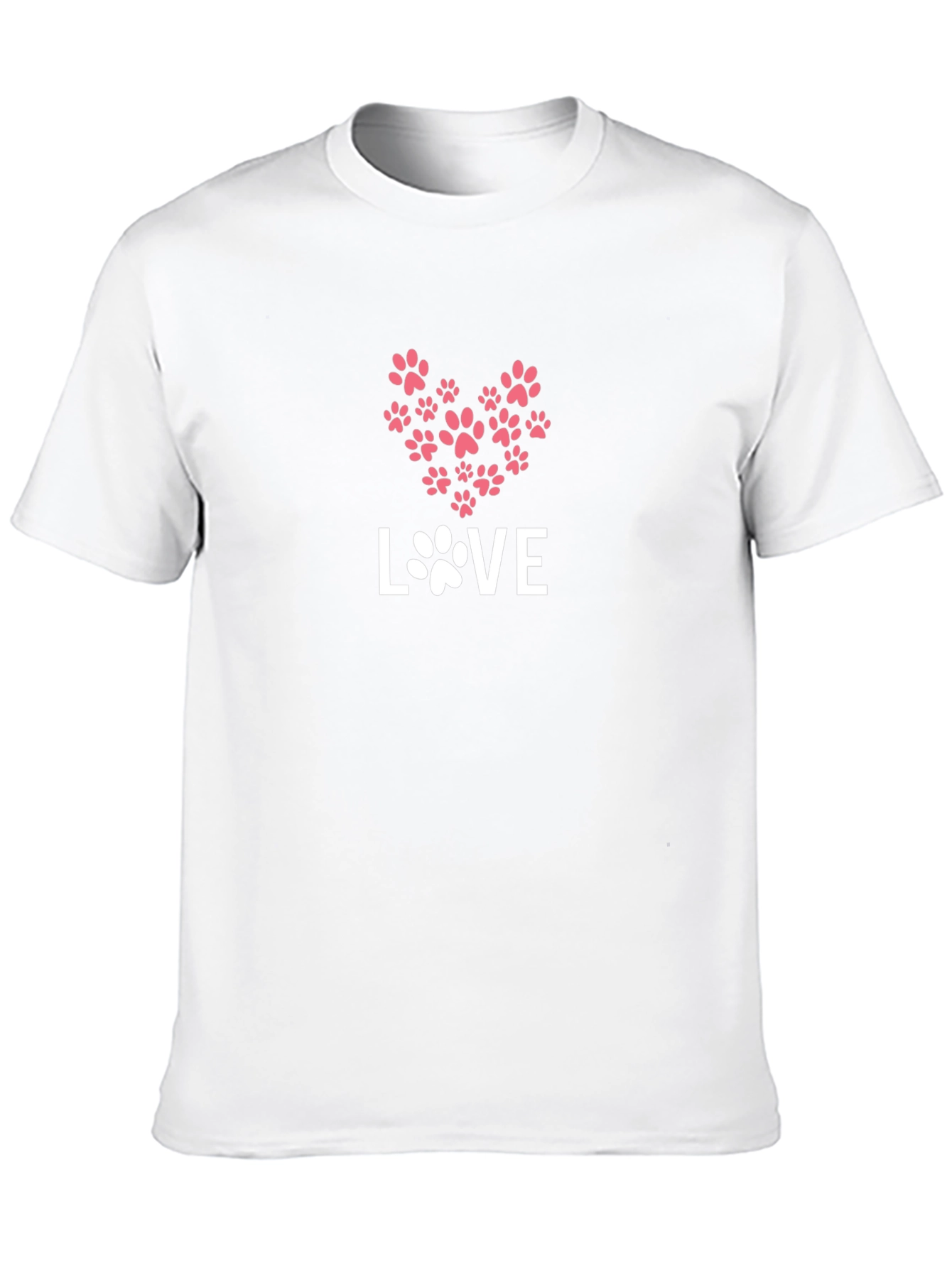 Love Paw Print Heart T-Shirt