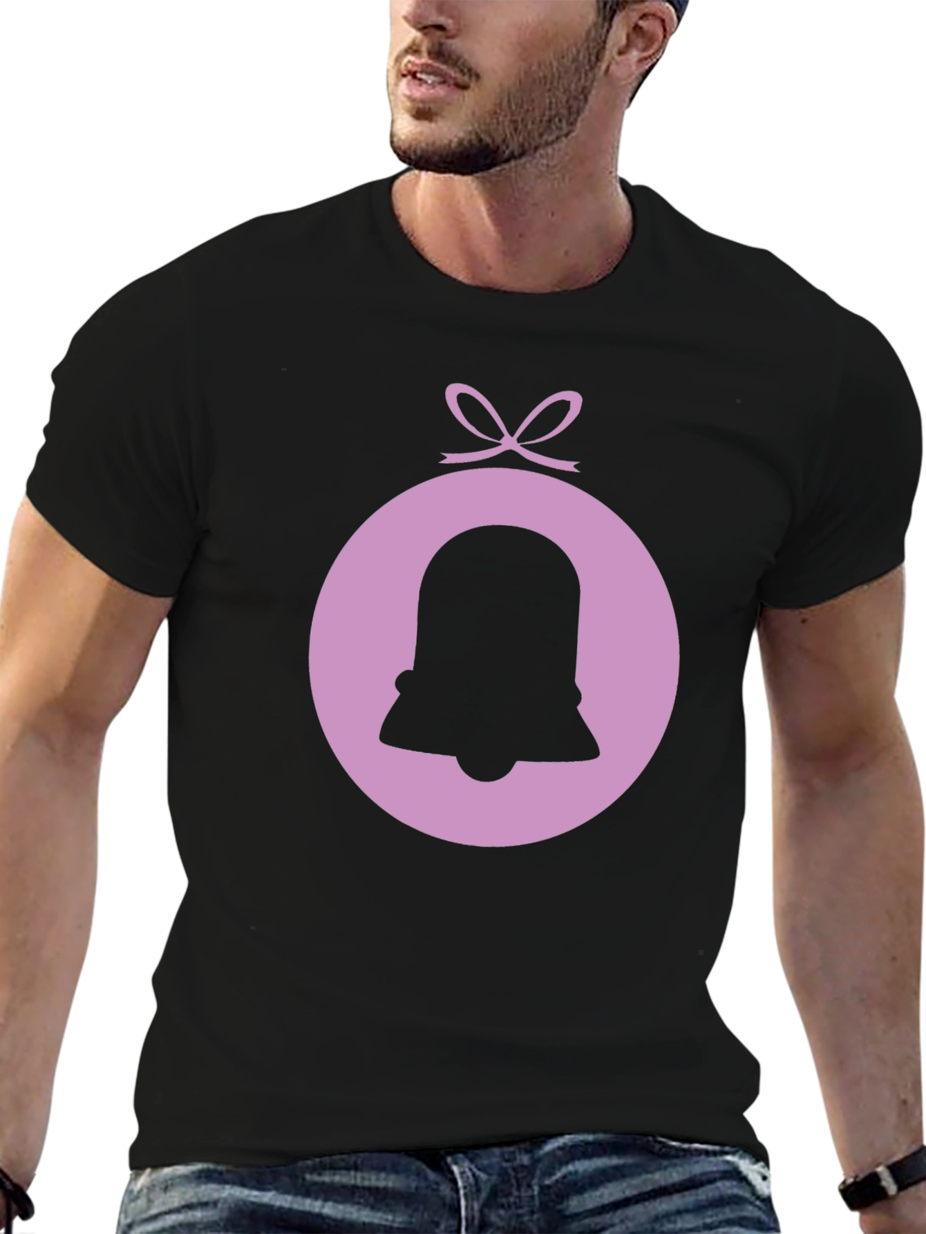 Bell Ornament Graphic T-Shirt - Trendy Holiday Tee