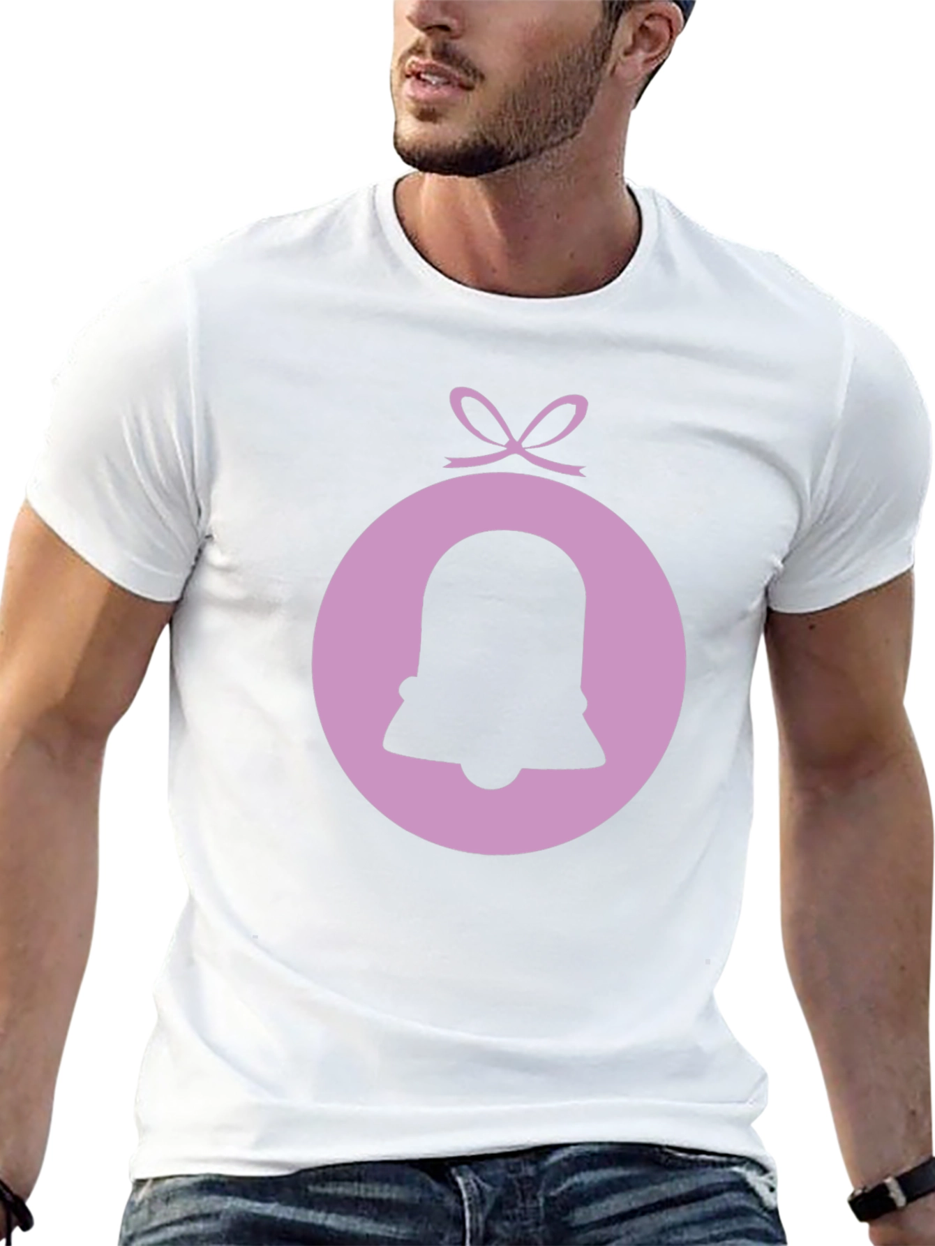 Bell Ornament Graphic T-Shirt - Trendy Holiday Tee