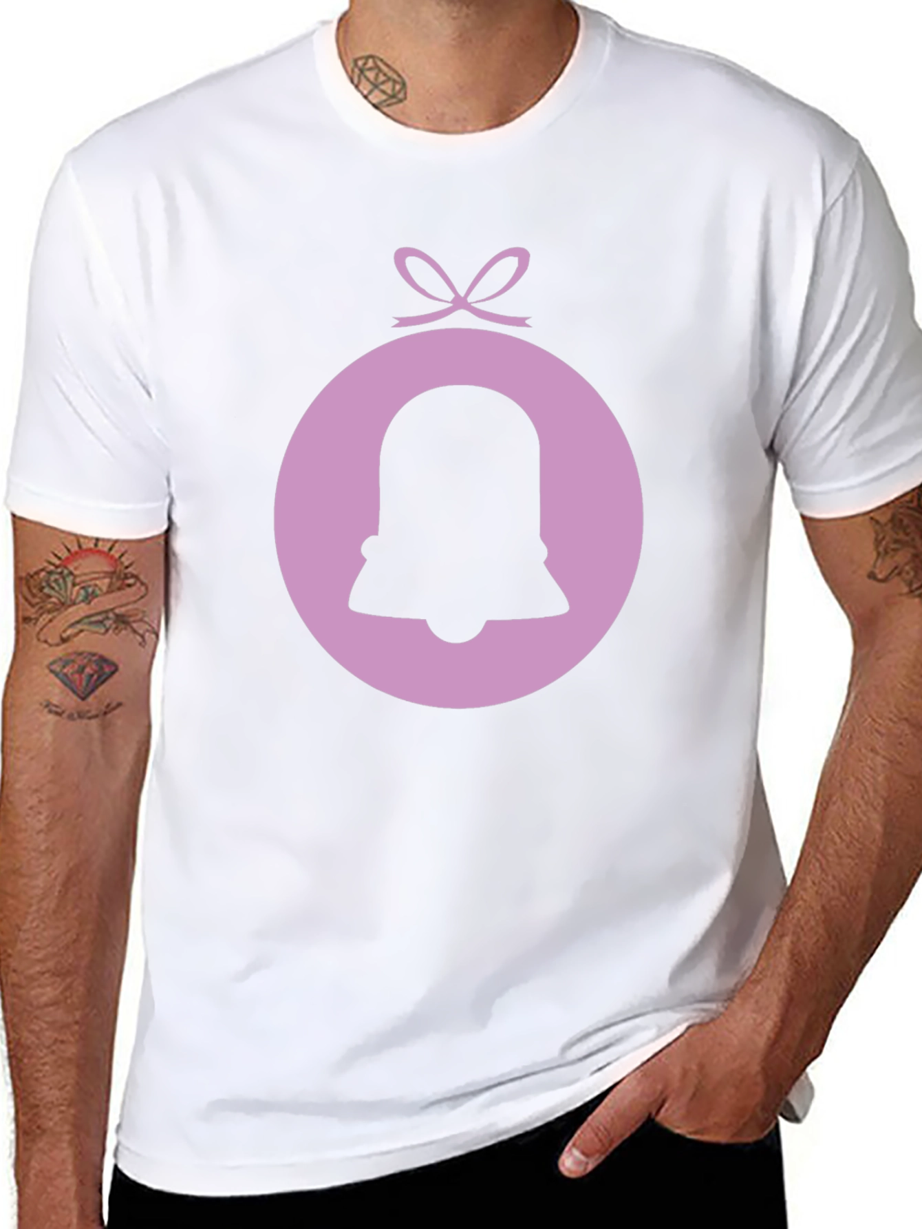 Bell Ornament Graphic T-Shirt - Trendy Holiday Tee