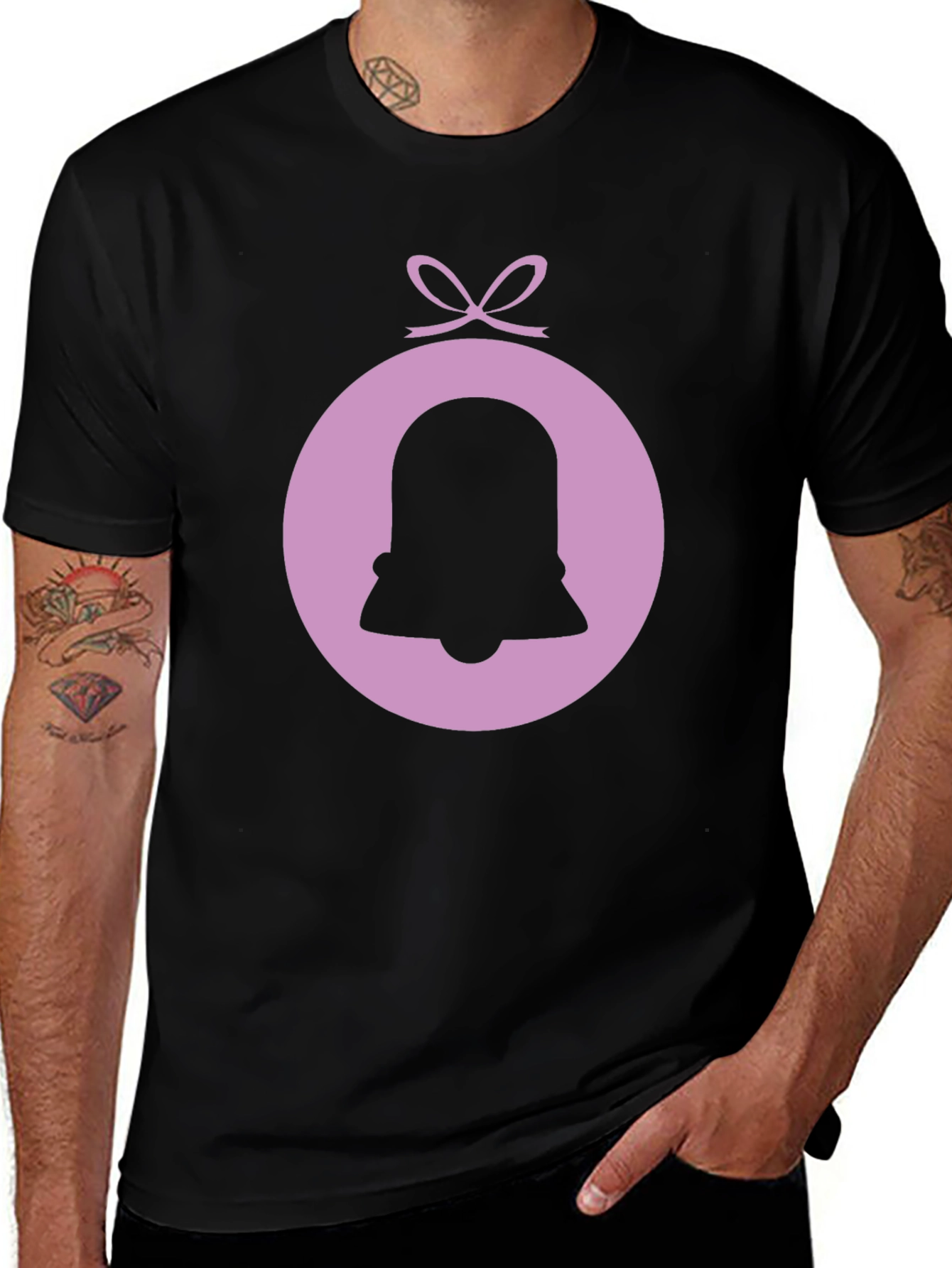 Bell Ornament Graphic T-Shirt - Trendy Holiday Tee
