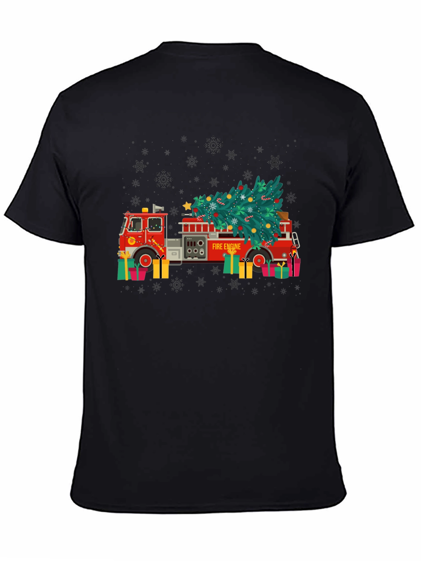 Festive Fire Engine Christmas T-Shirt