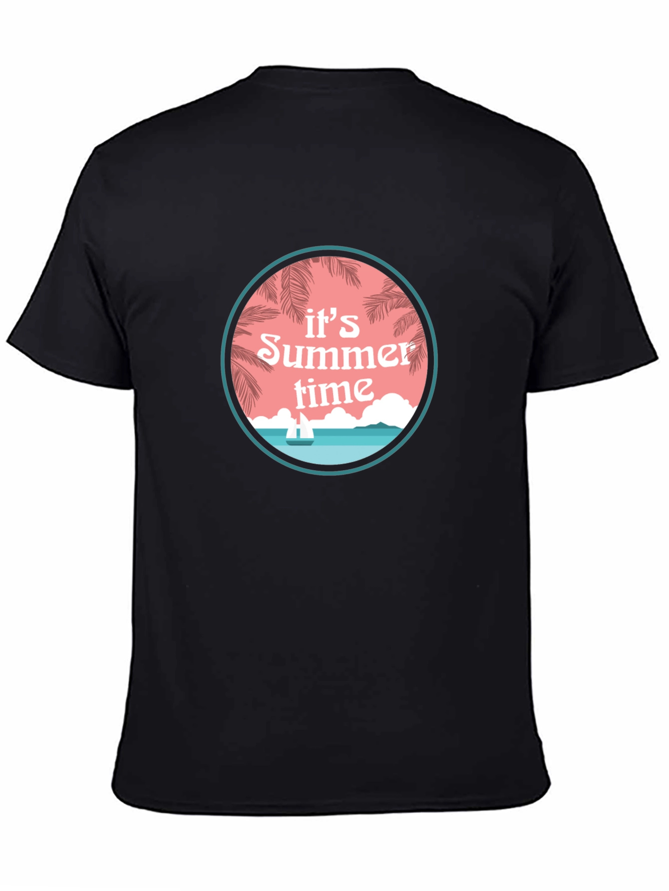 Its Summer Time Black Graphic Tee