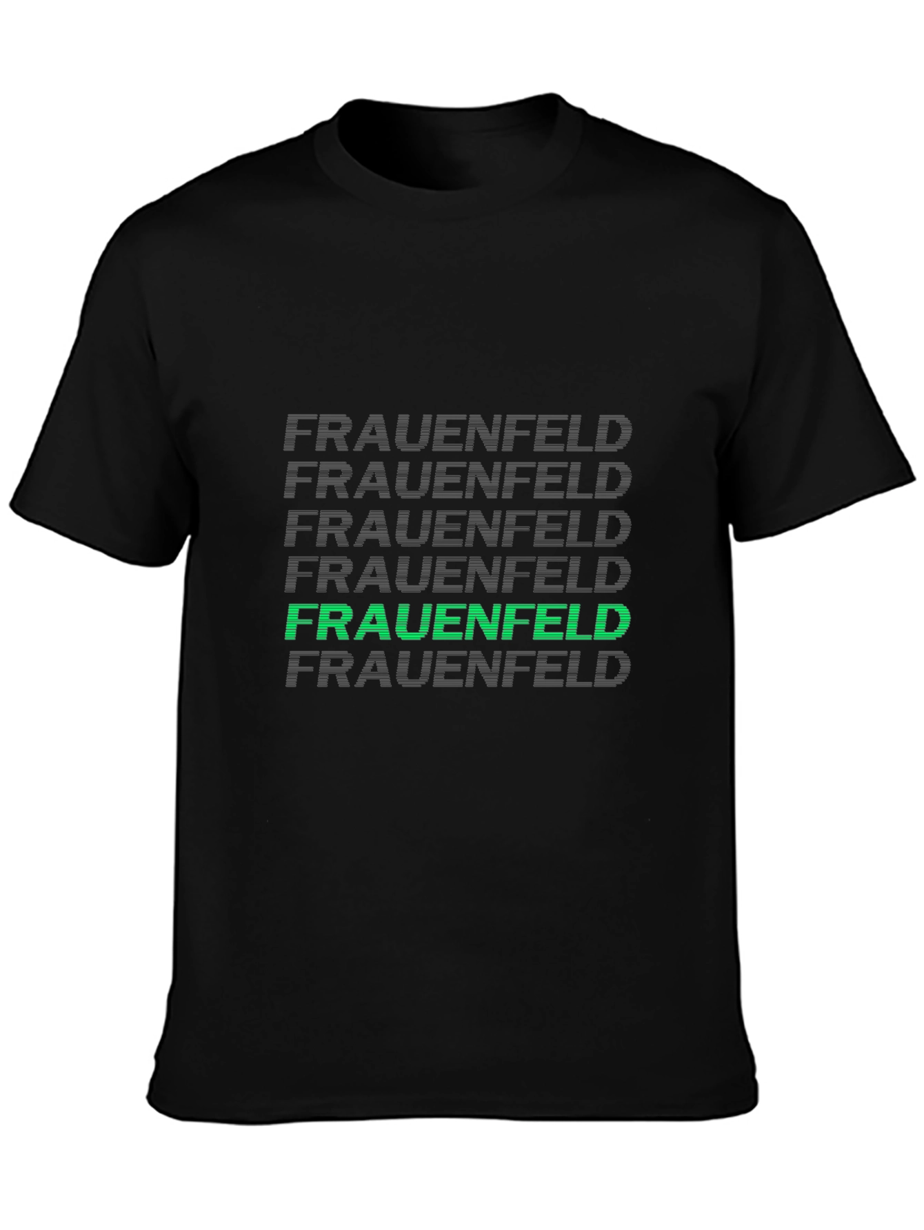 Frauenfeld Black T-Shirt - Modern Graphic Tee