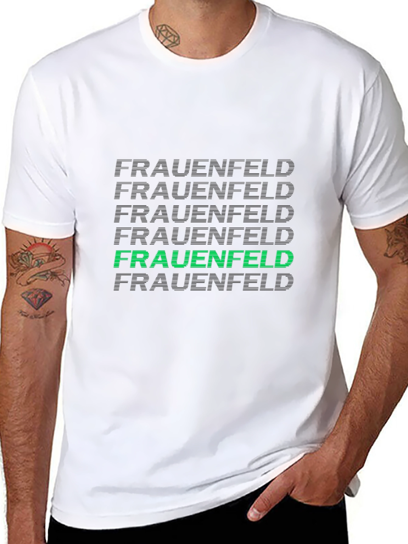 Frauenfeld Black T-Shirt - Modern Graphic Tee