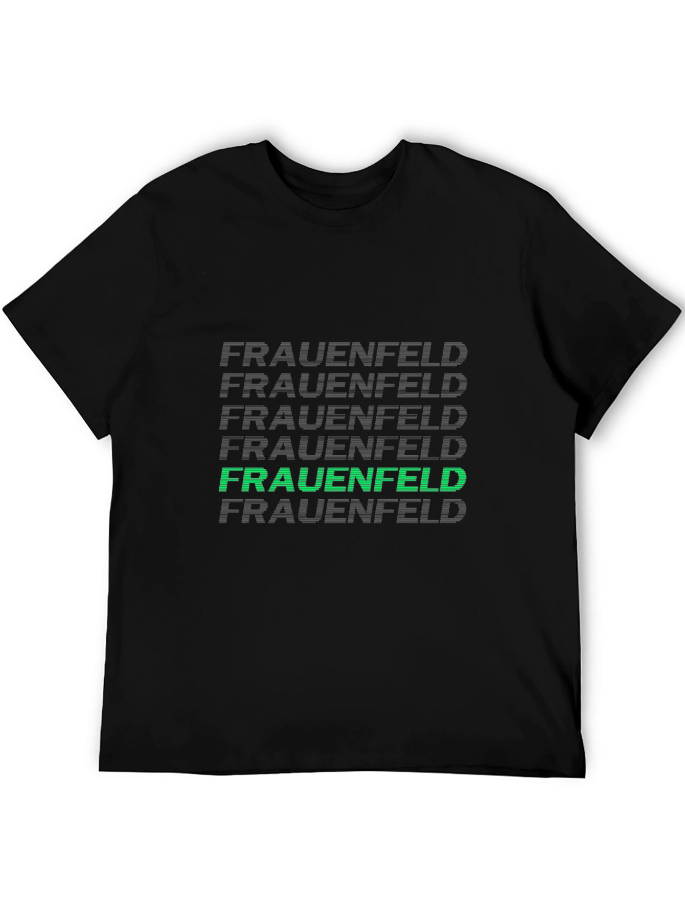 Frauenfeld Black T-Shirt - Modern Graphic Tee