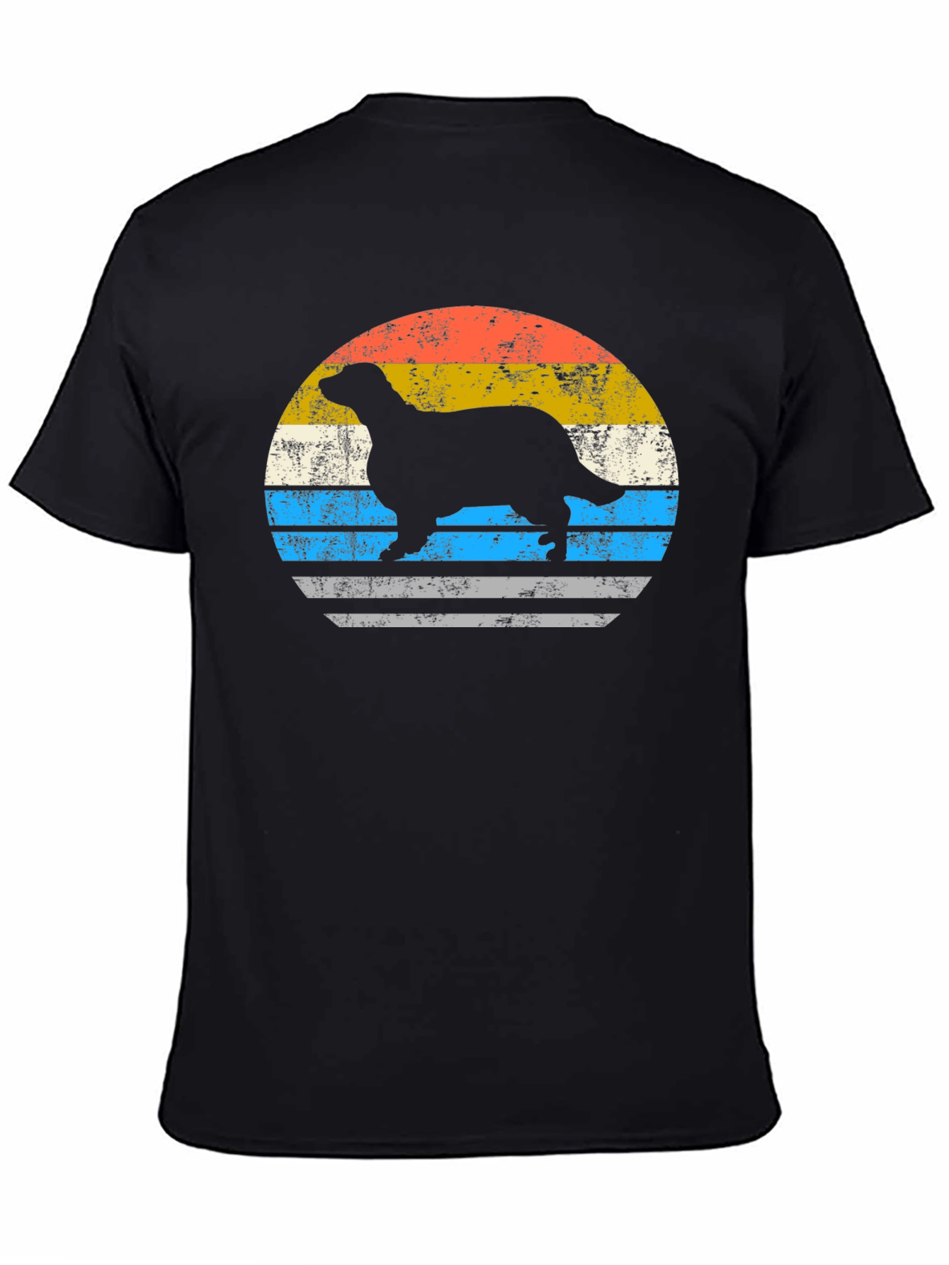 Retro Ferret Sunset Graphic T-Shirt