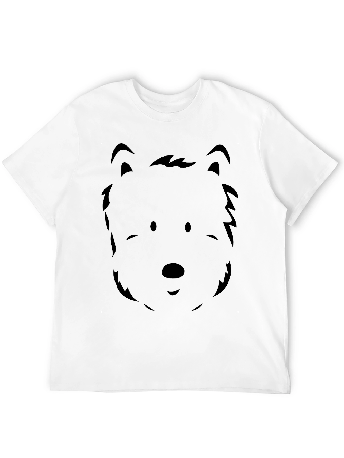 Dog Face Graphic Tee - Mens Black T-Shirt