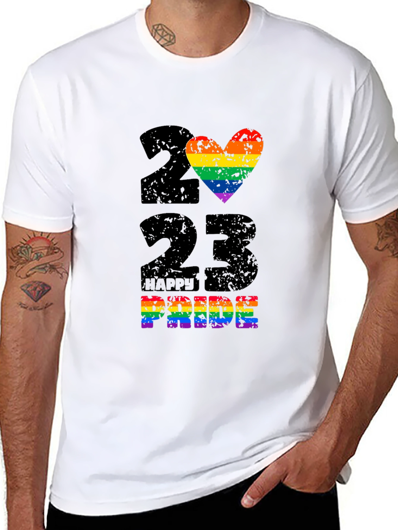 Happy Pride 2023 Rainbow Heart T-Shirt