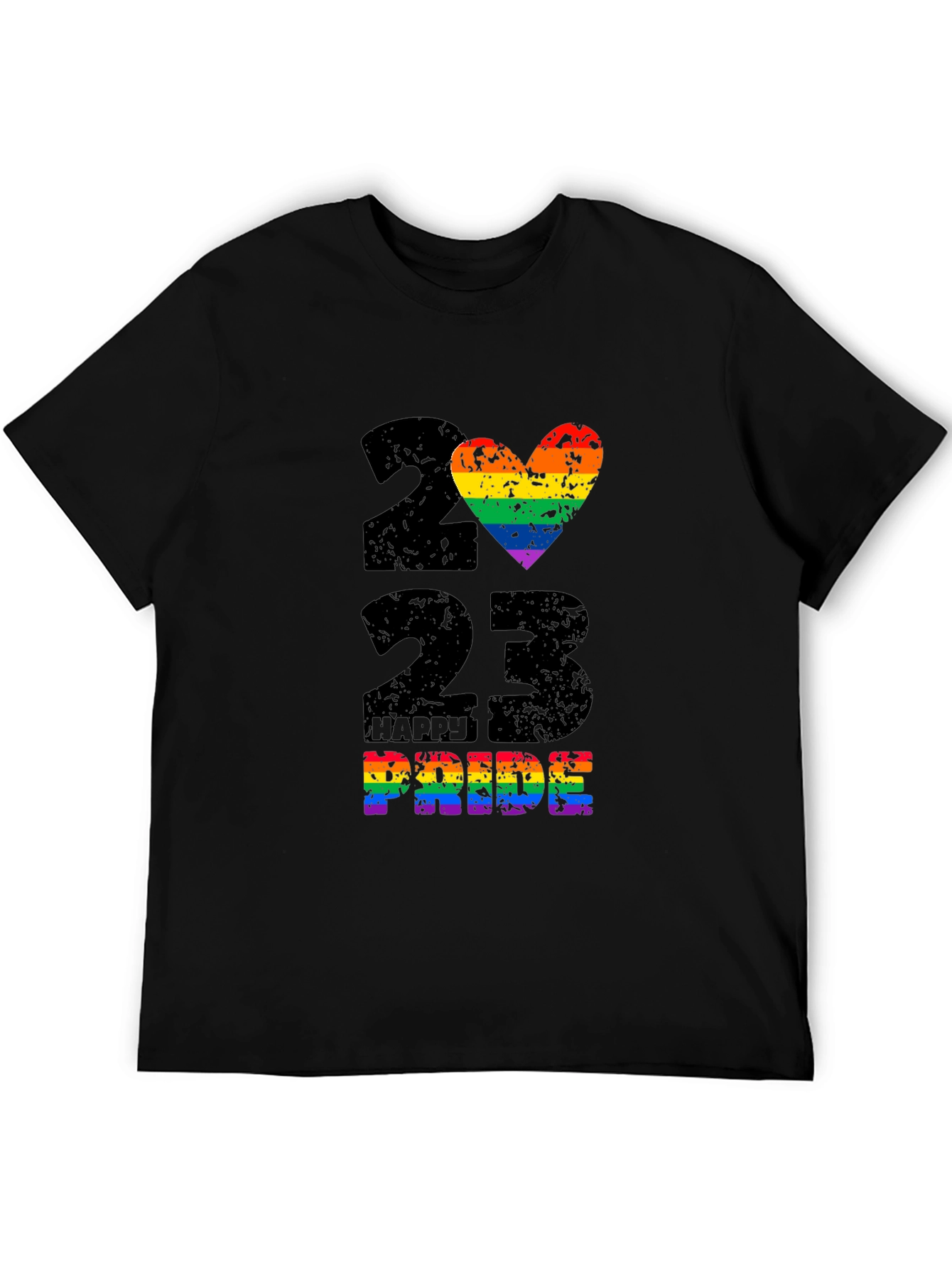 Happy Pride 2023 Rainbow Heart T-Shirt