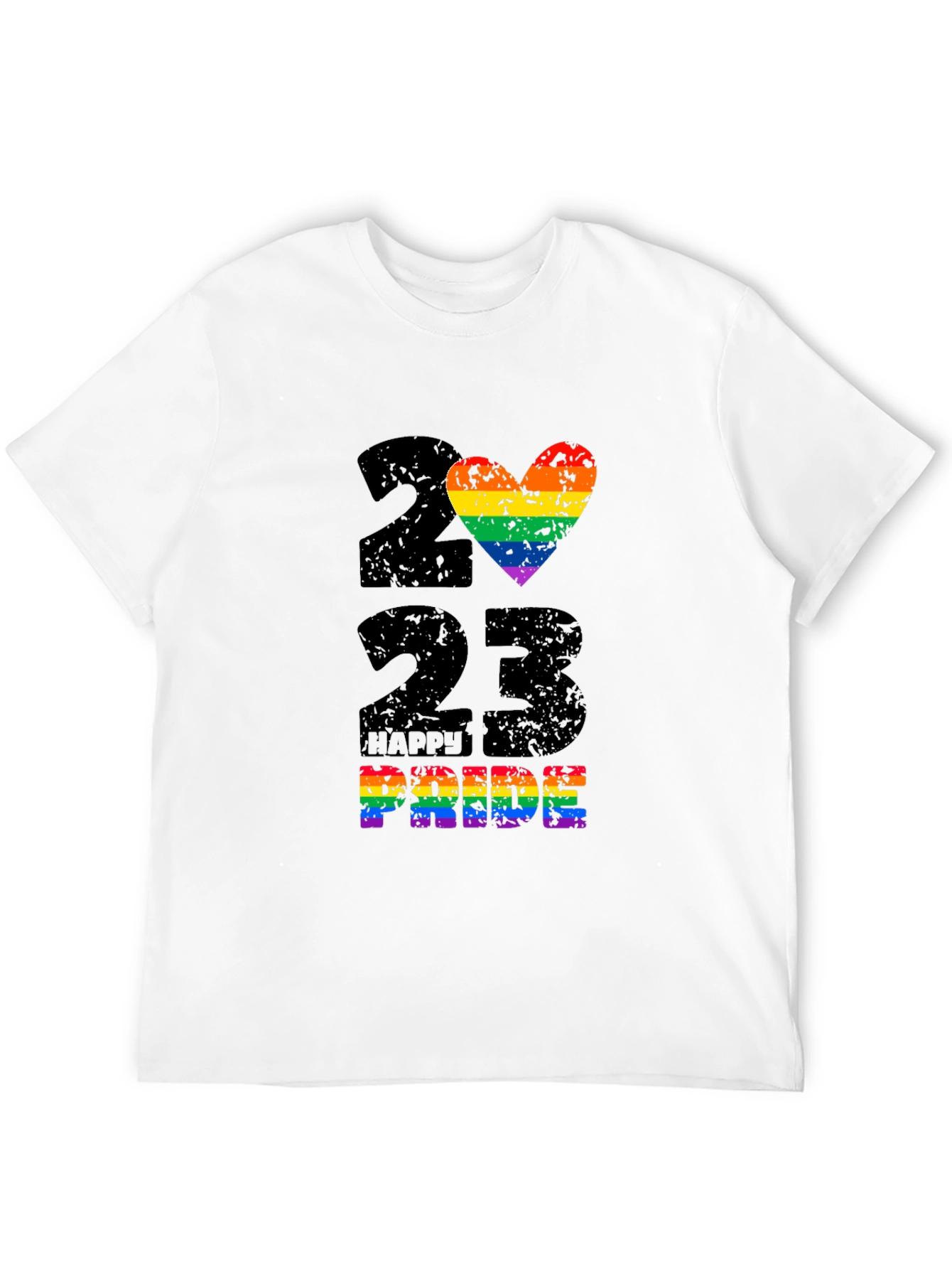Happy Pride 2023 Rainbow Heart T-Shirt