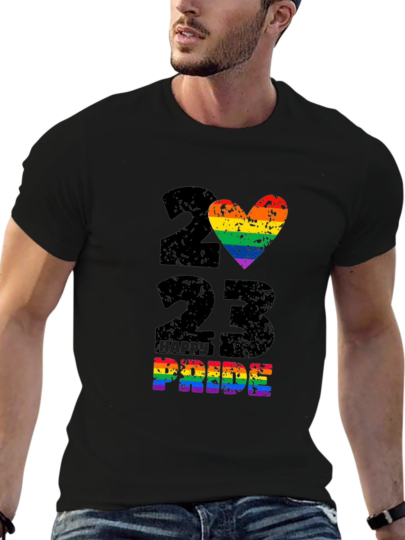 Happy Pride 2023 Rainbow Heart T-Shirt