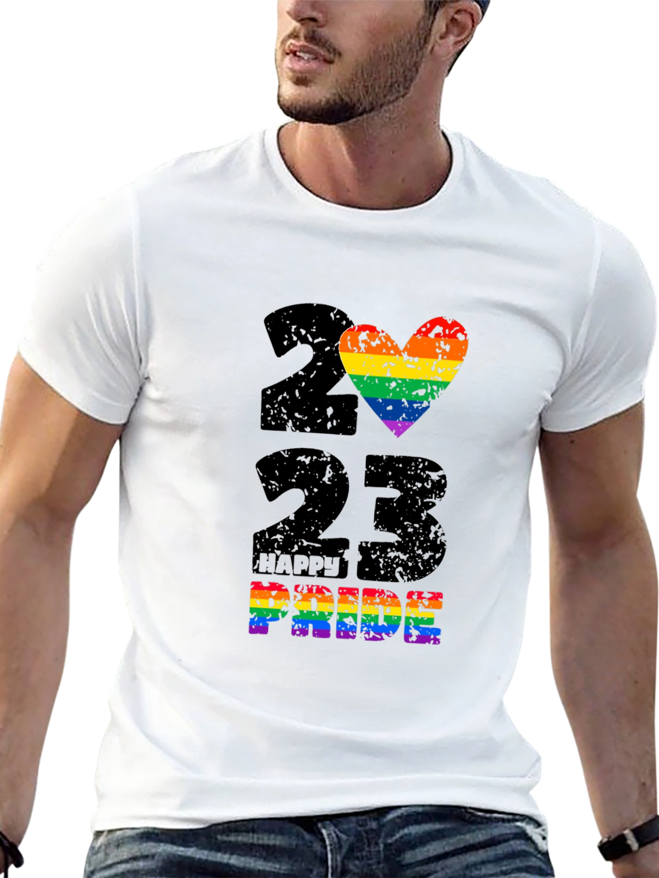 Happy Pride 2023 Rainbow Heart T-Shirt