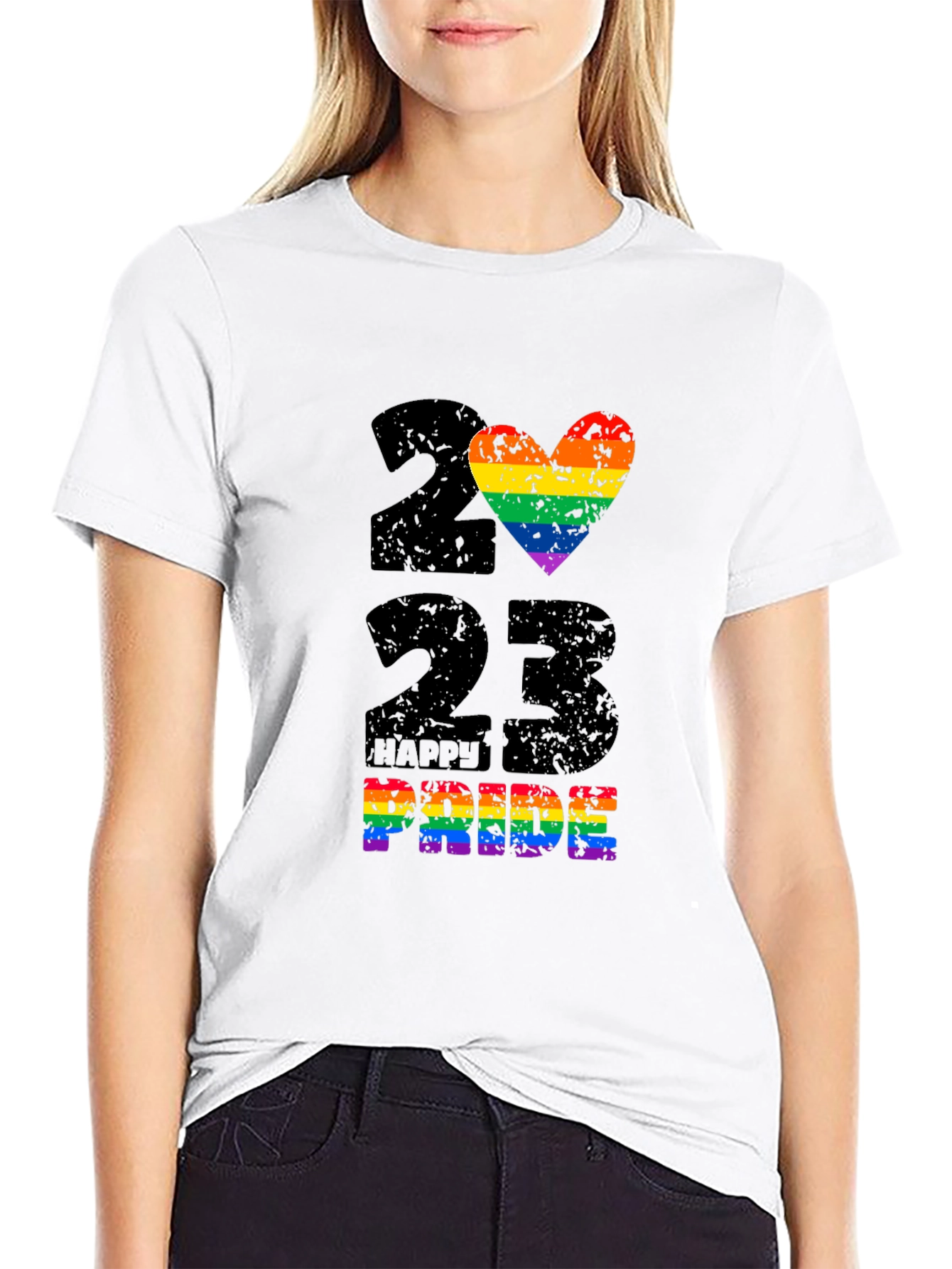 Happy Pride 2023 Rainbow Heart T-Shirt