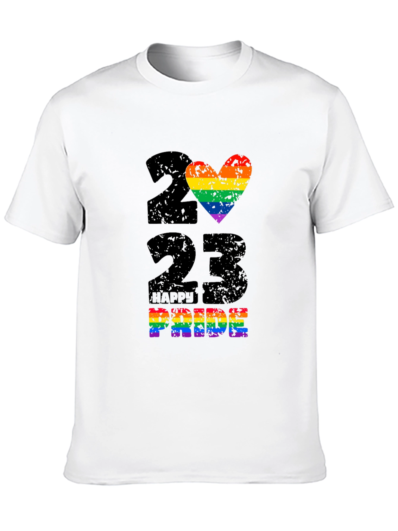 Happy Pride 2023 Rainbow Heart T-Shirt
