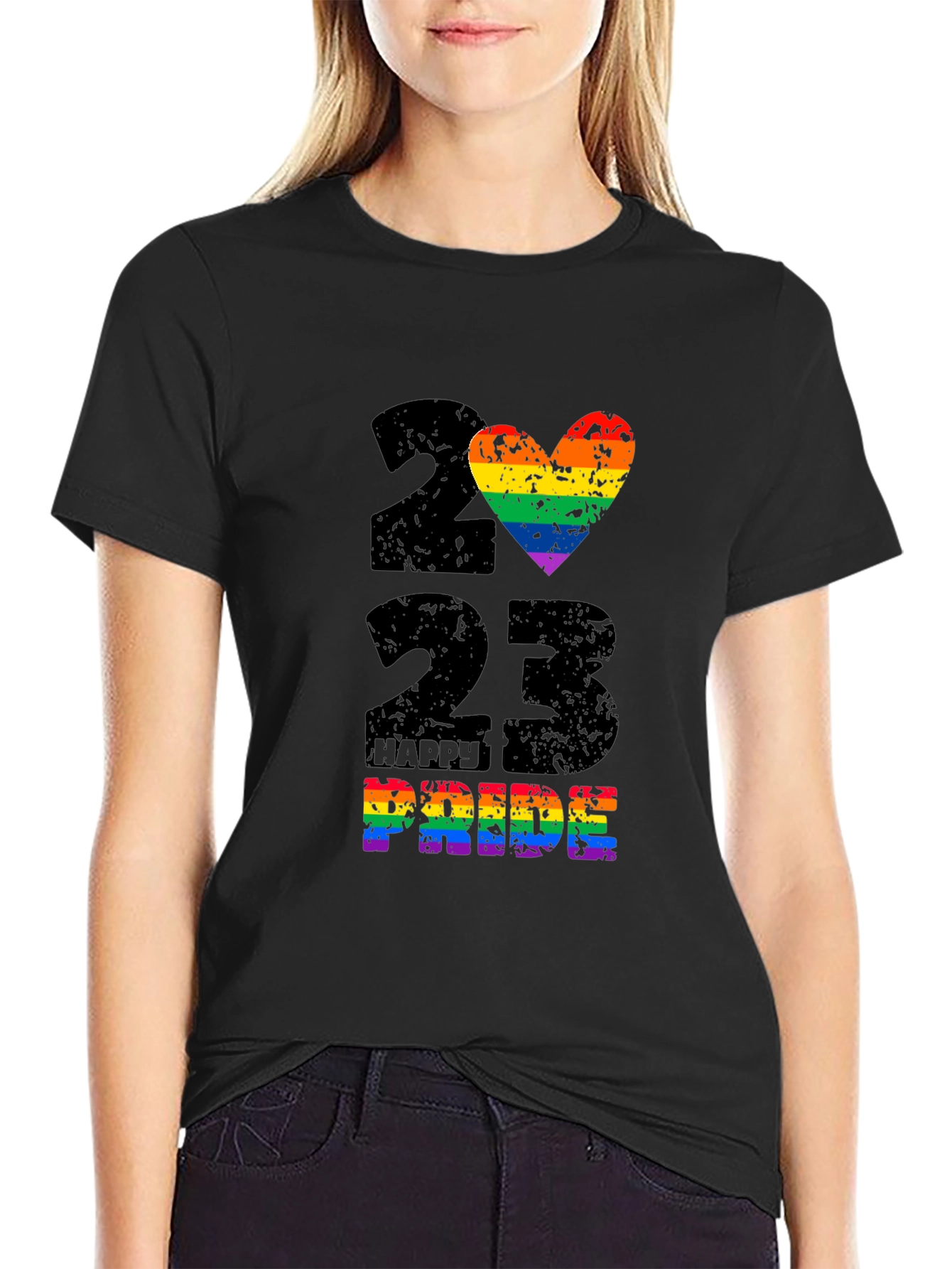 Happy Pride 2023 Rainbow Heart T-Shirt