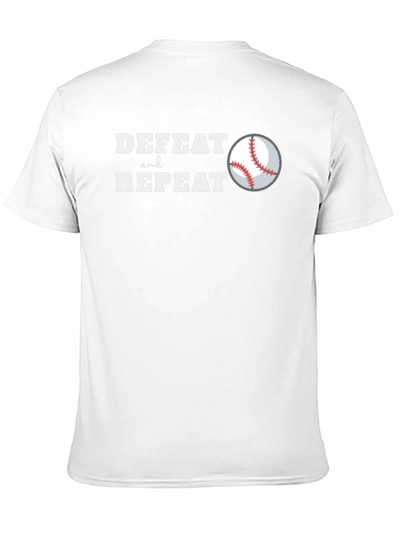 Defeat and Repeat Baseball Graphic T-Shirt