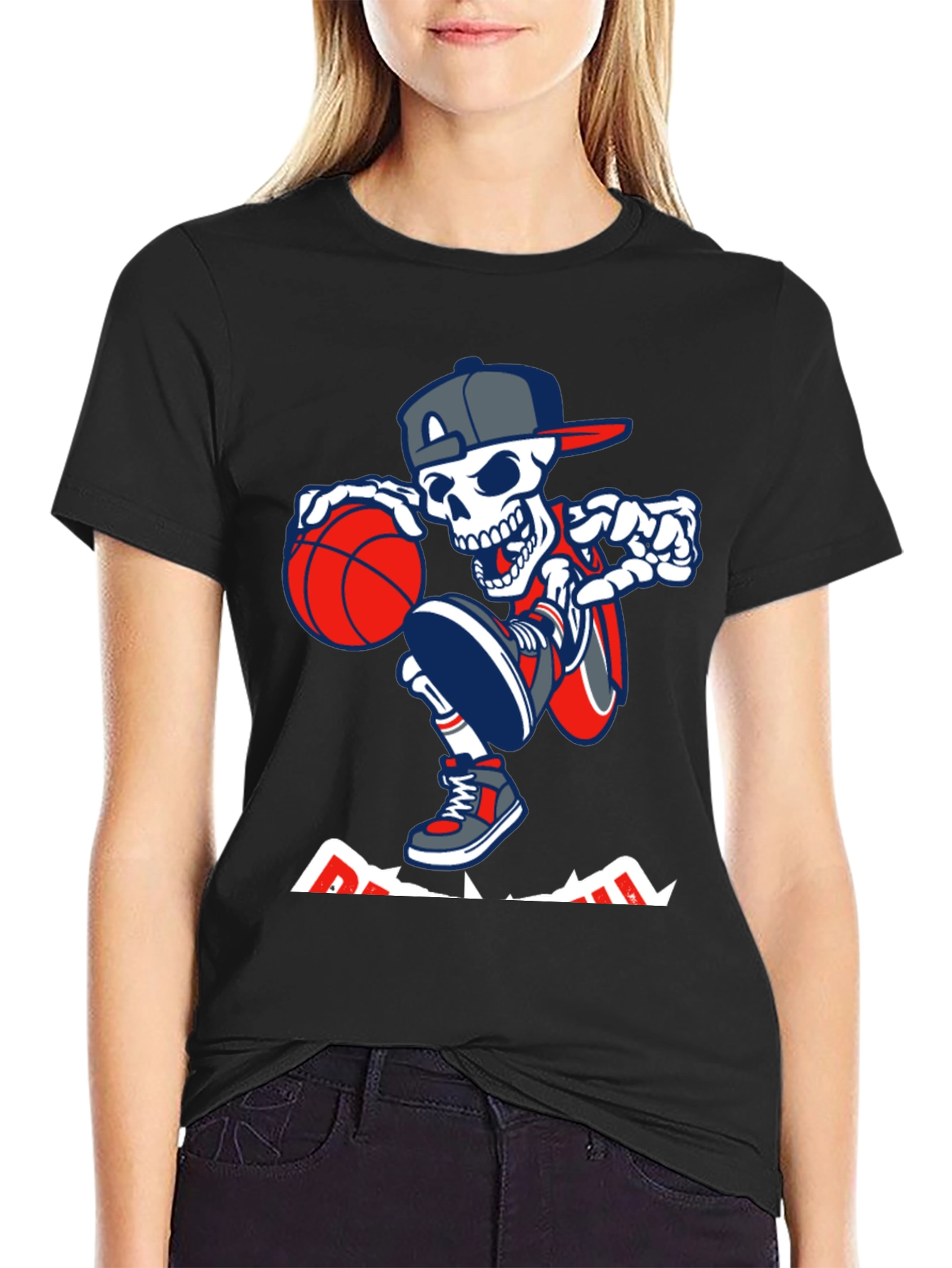 Basketball Skeleton Graphic Tee