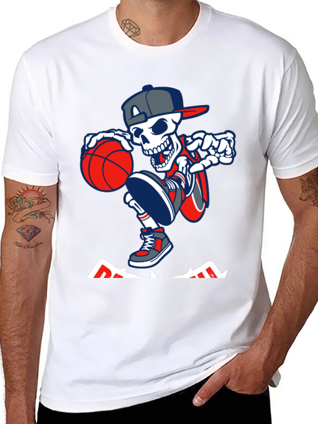 Basketball Skeleton Graphic Tee