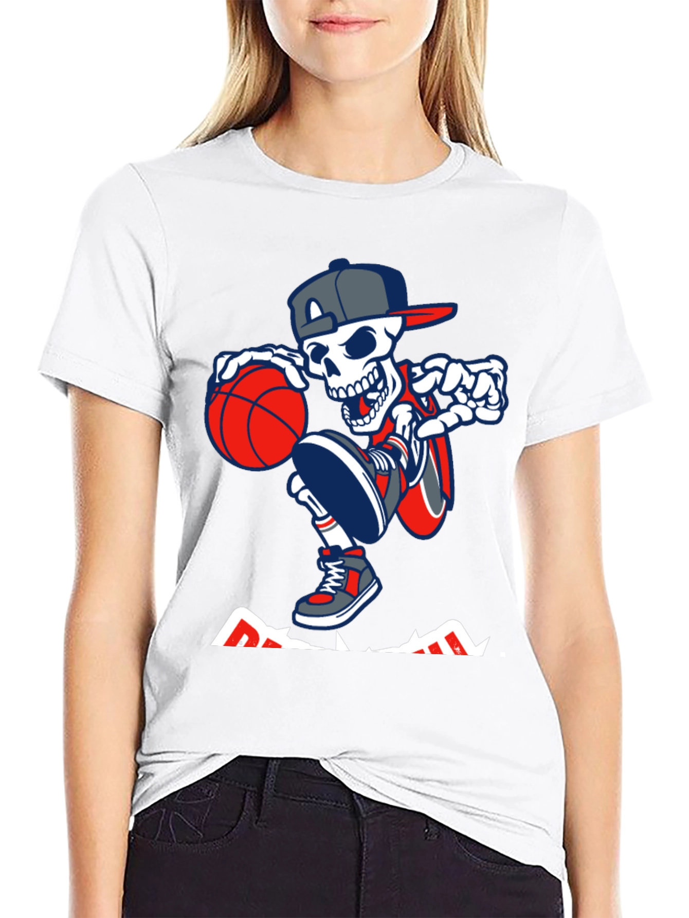 Basketball Skeleton Graphic Tee