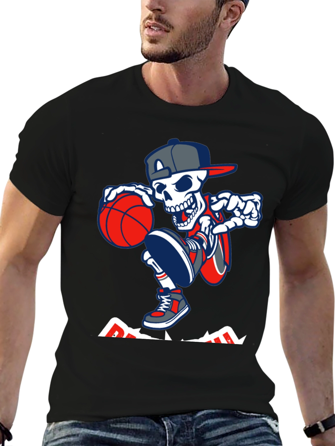 Basketball Skeleton Graphic Tee