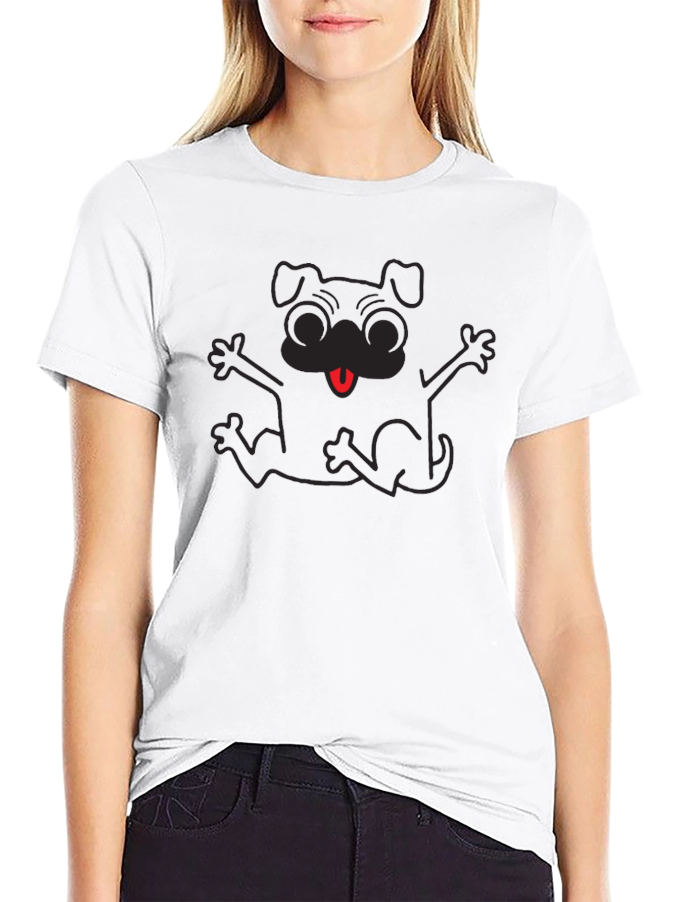 Dog Cartoon Graphic Mens T-Shirt