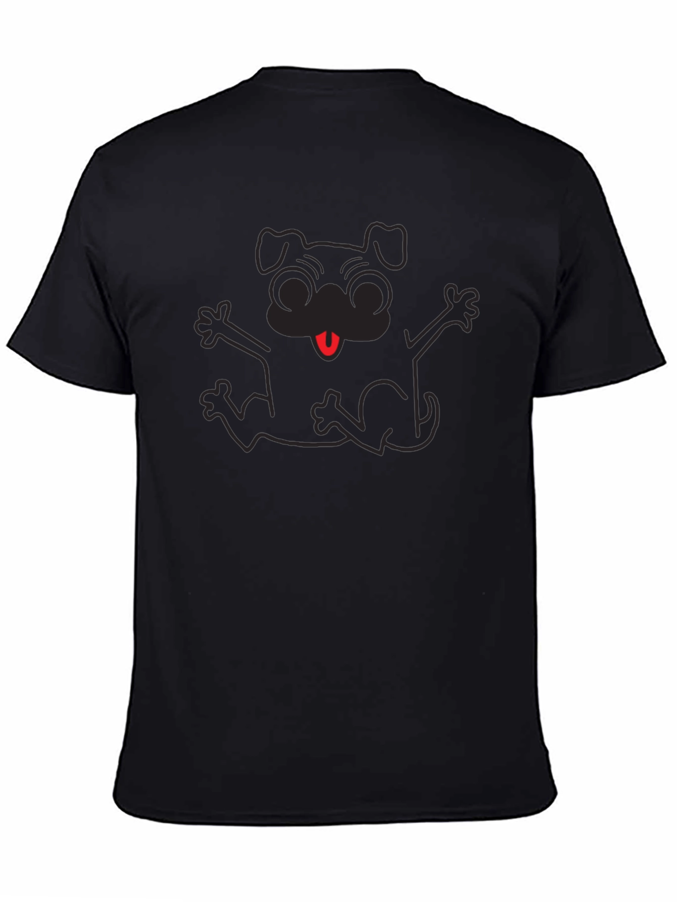 Dog Cartoon Graphic Mens T-Shirt