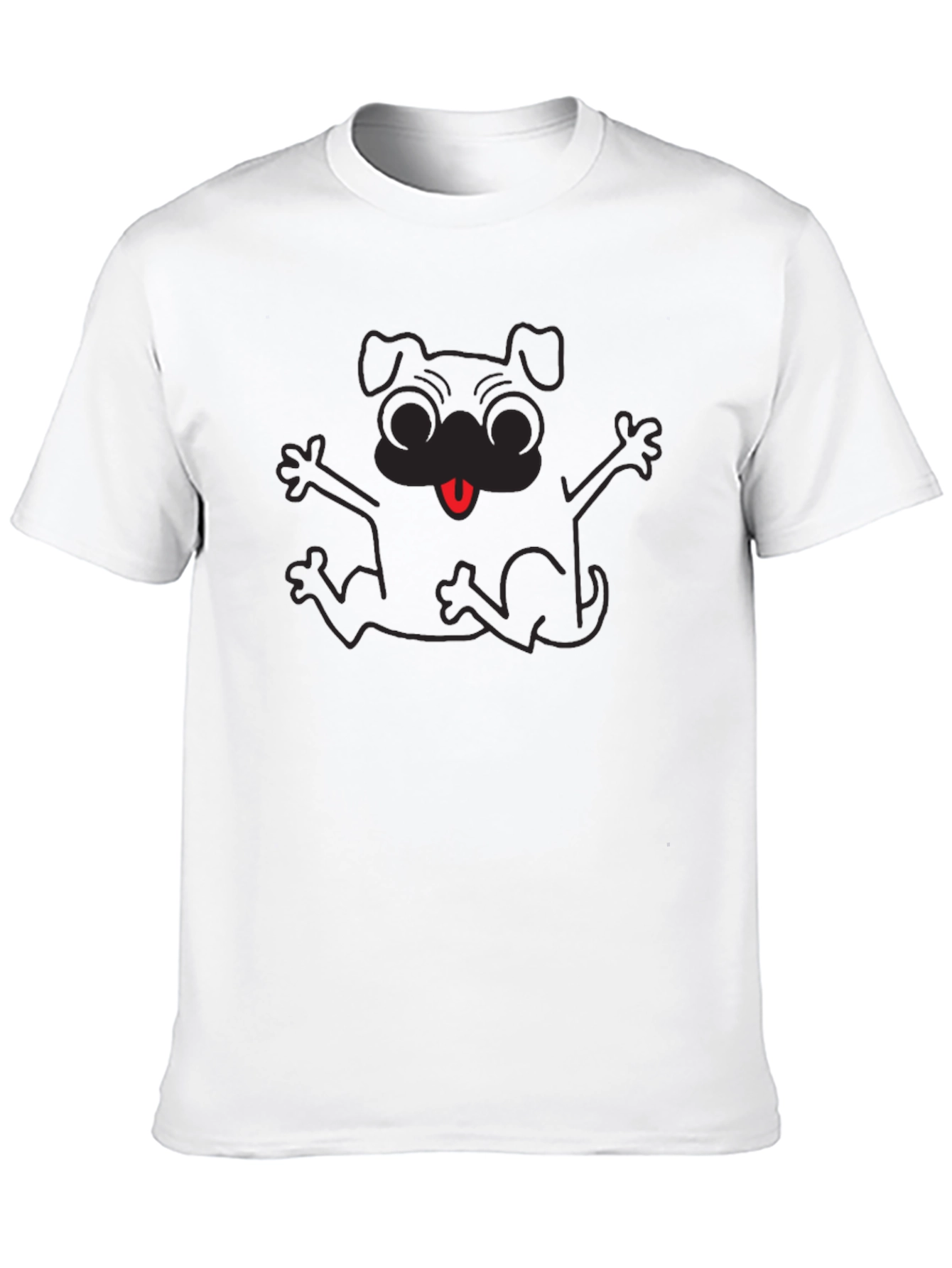 Dog Cartoon Graphic Mens T-Shirt