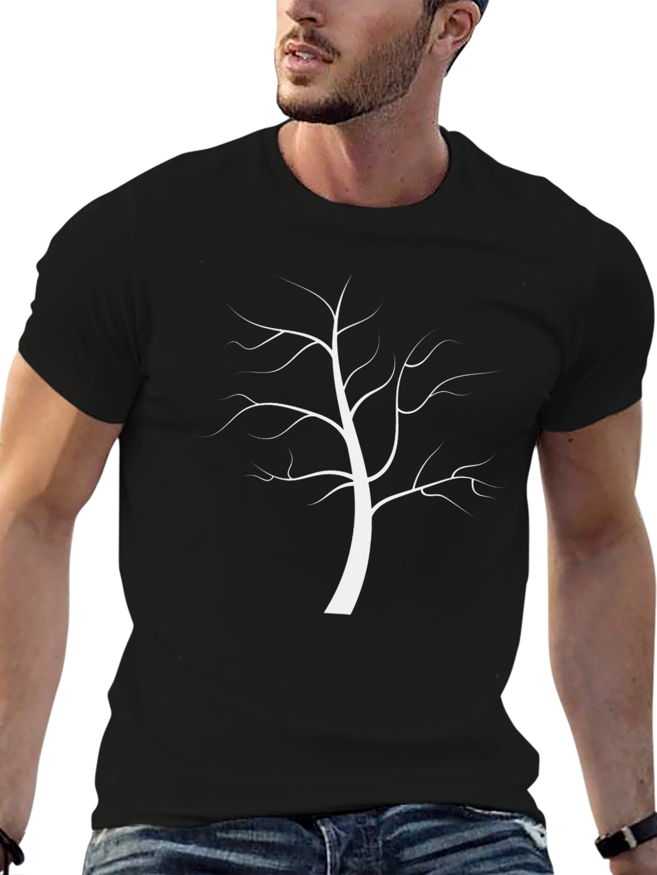 Tree Graphic Black T-Shirt