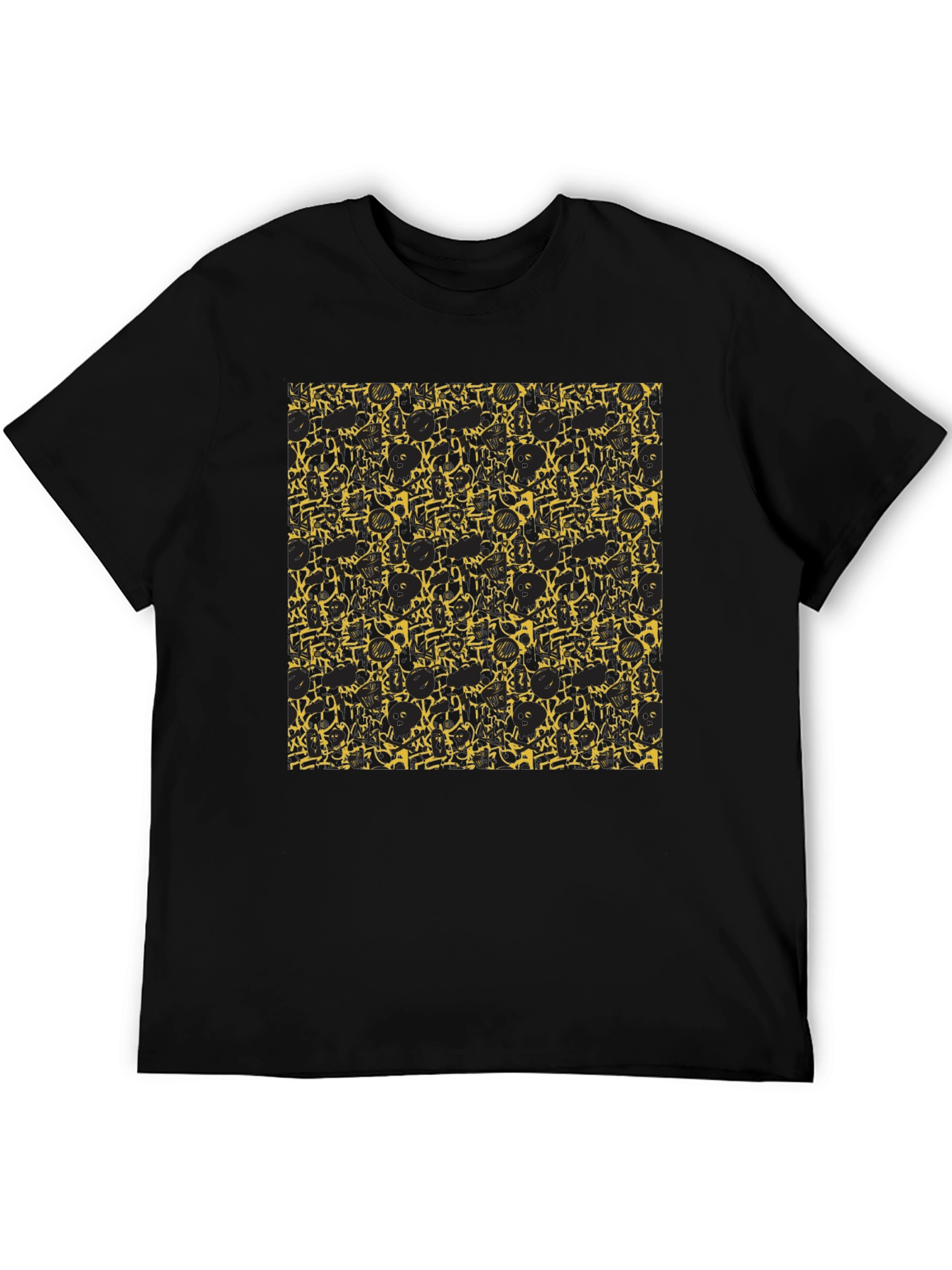 Abstract Pattern Tee - Black