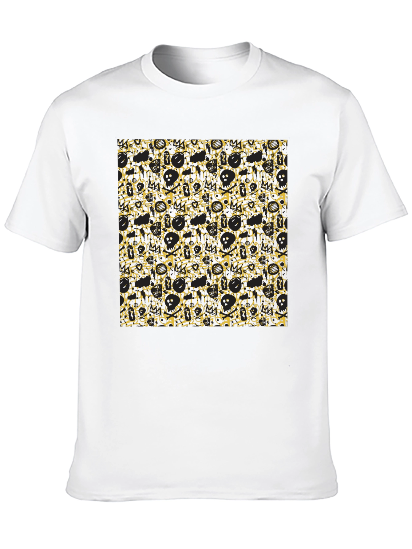 Abstract Pattern Tee - Black
