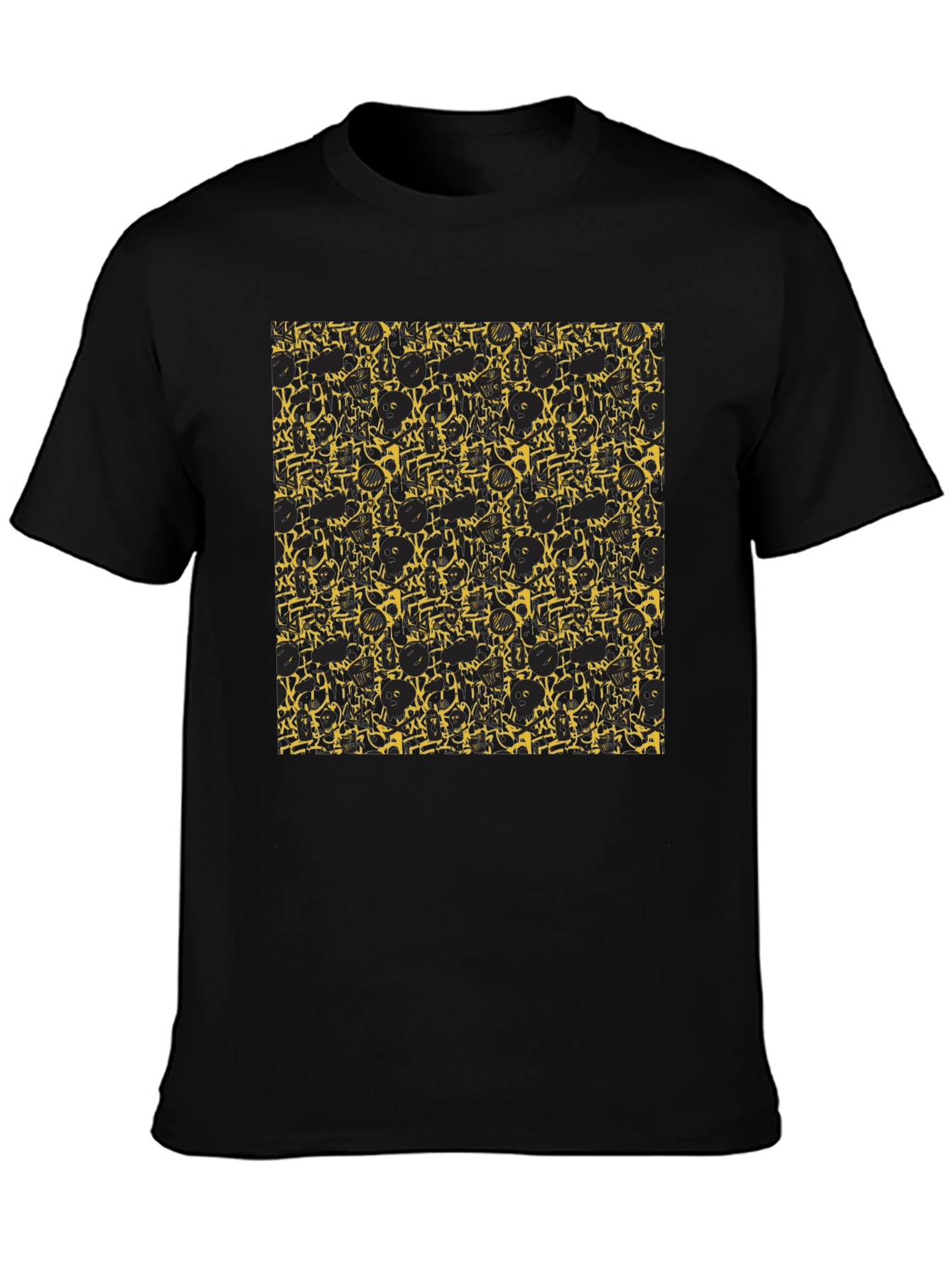 Abstract Pattern Tee - Black