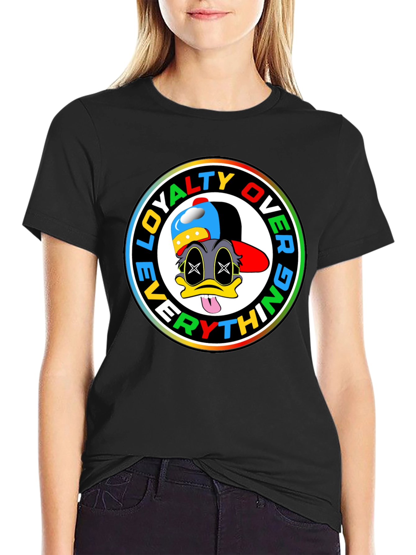Loyalty Over Everything Graphic T-Shirt - Black