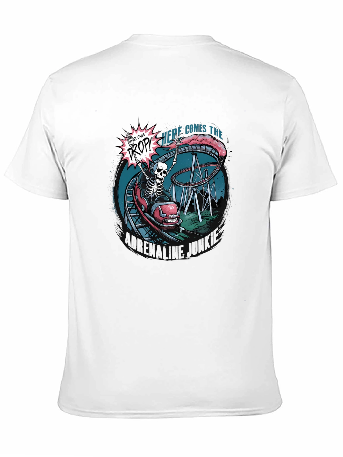 Spooky Skeleton Roller Coaster T-Shirt