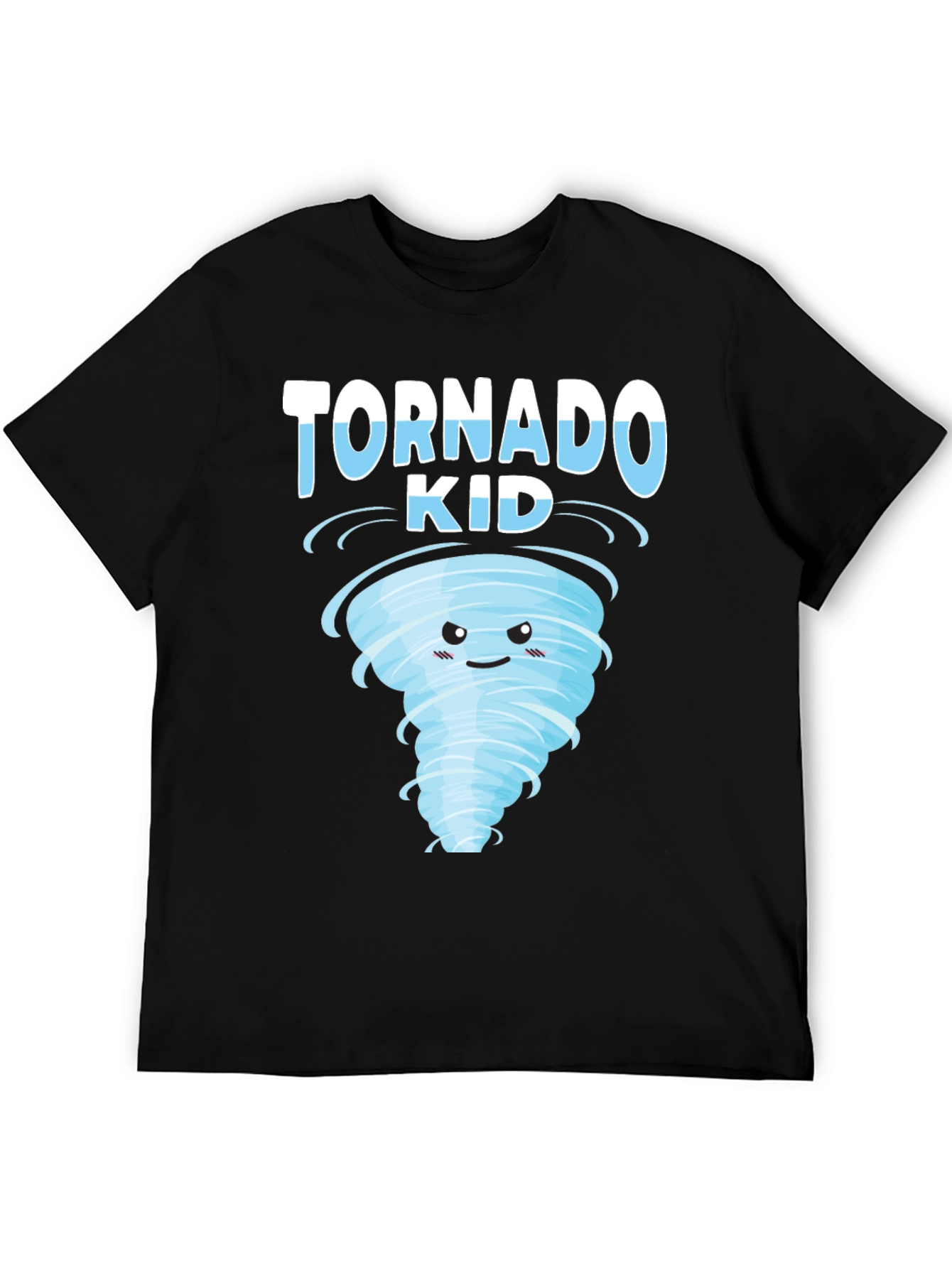 Tornado Kid Graphic T-Shirt - Weather Cartoon Tee